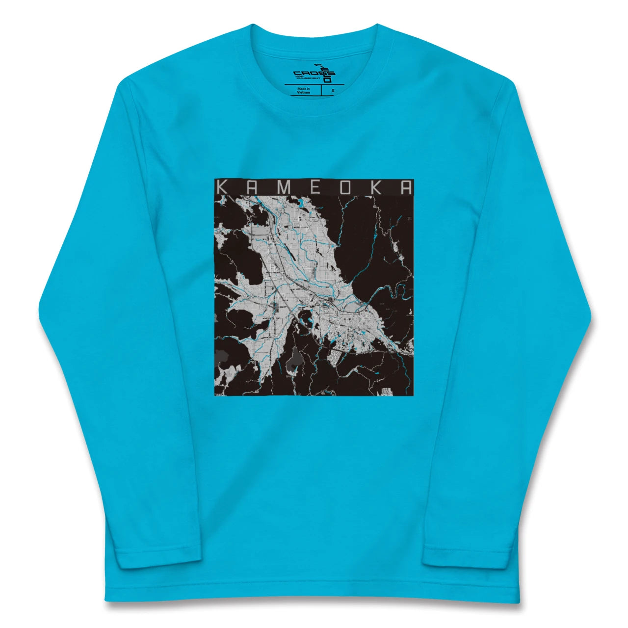 【亀岡(京都府)】地図柄ロングスリーブTシャツ