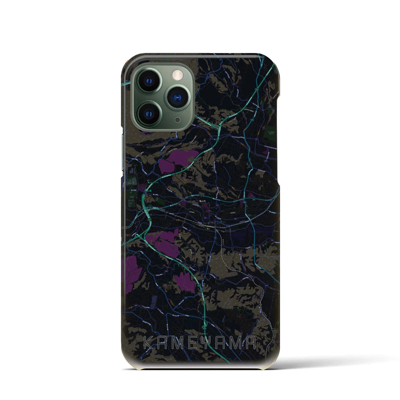 【亀山(三重県)】地図柄iPhoneケース(バックカバータイプ)
