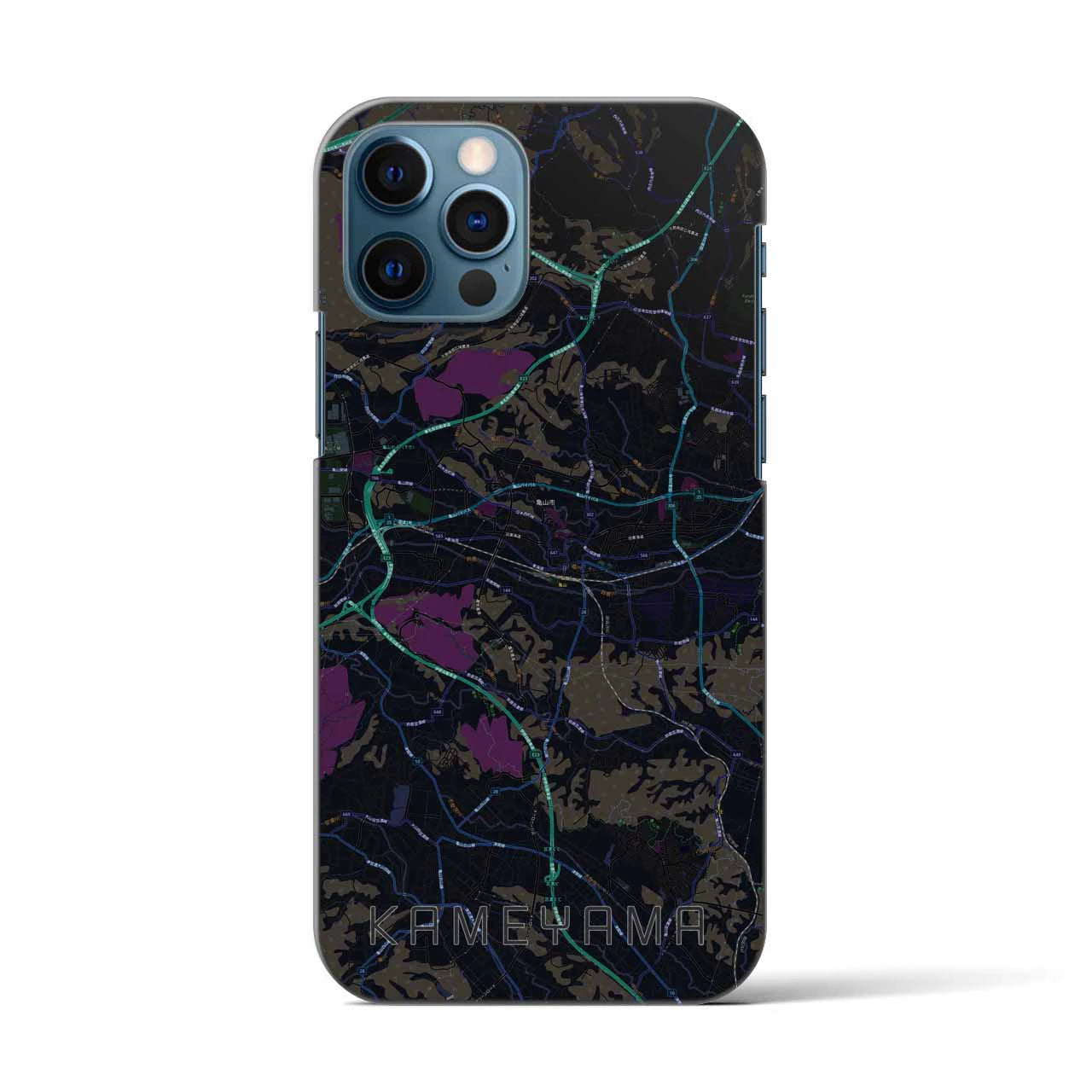 【亀山(三重県)】地図柄iPhoneケース(バックカバータイプ)