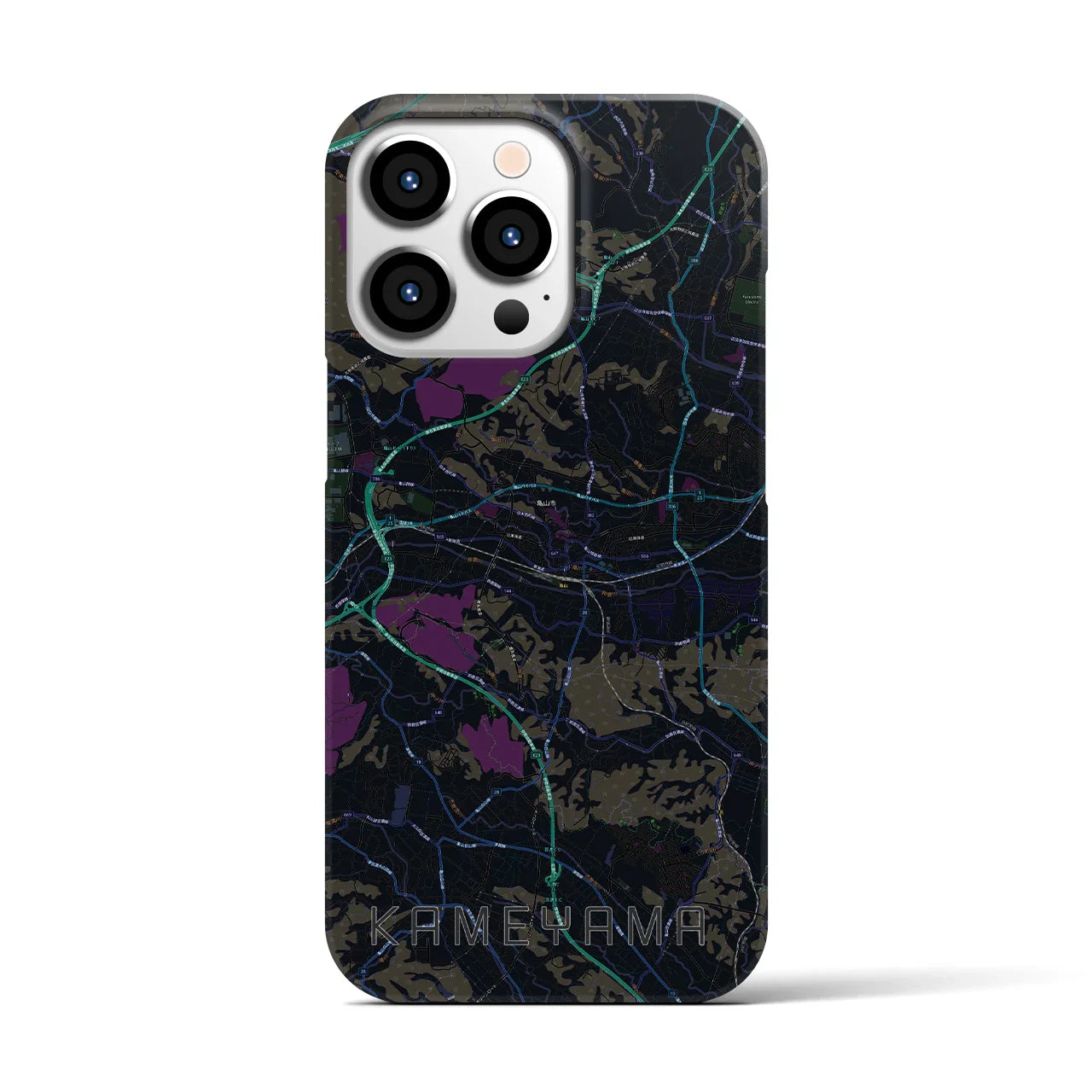 【亀山(三重県)】地図柄iPhoneケース(バックカバータイプ)