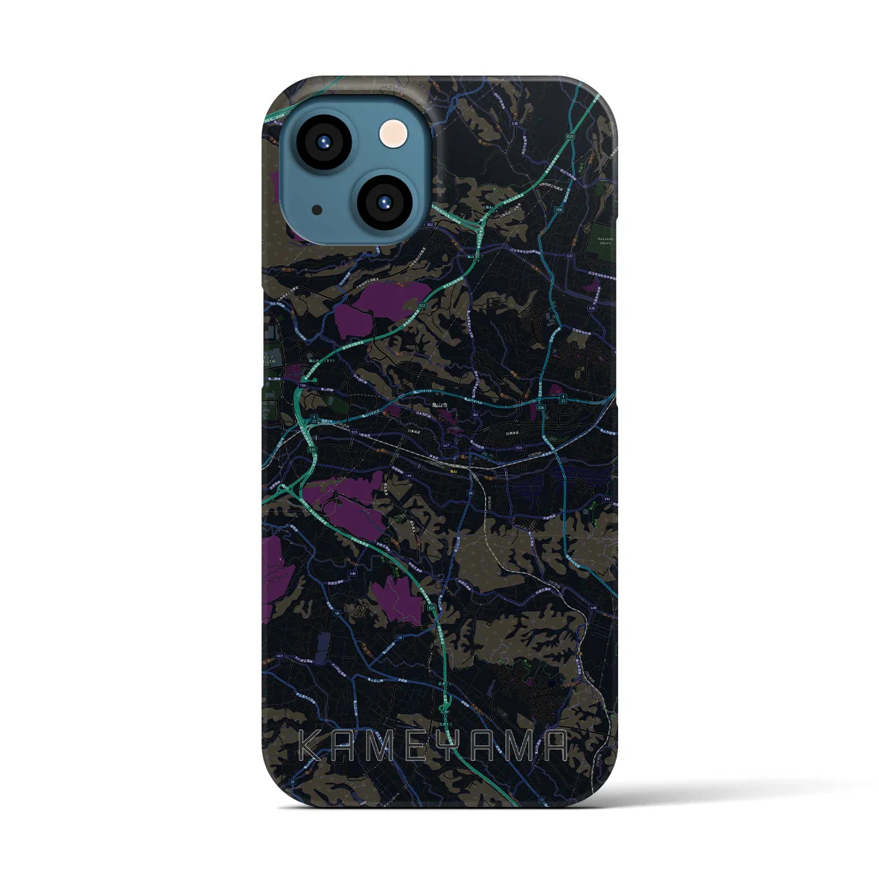 【亀山(三重県)】地図柄iPhoneケース(バックカバータイプ)
