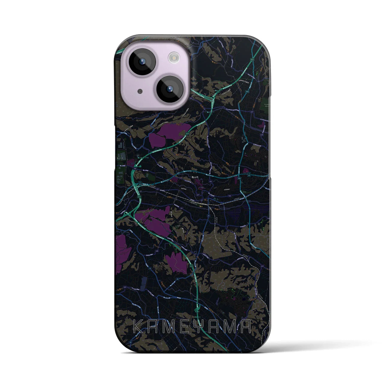 【亀山(三重県)】地図柄iPhoneケース(バックカバータイプ)