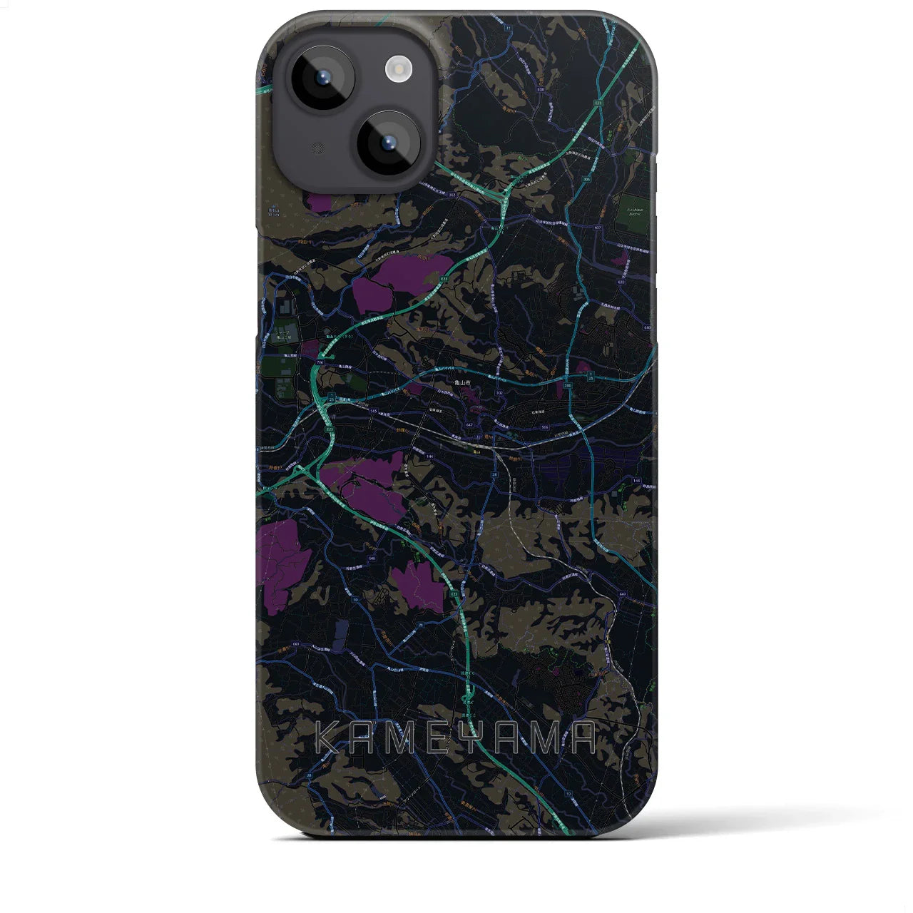 【亀山(三重県)】地図柄iPhoneケース(バックカバータイプ)