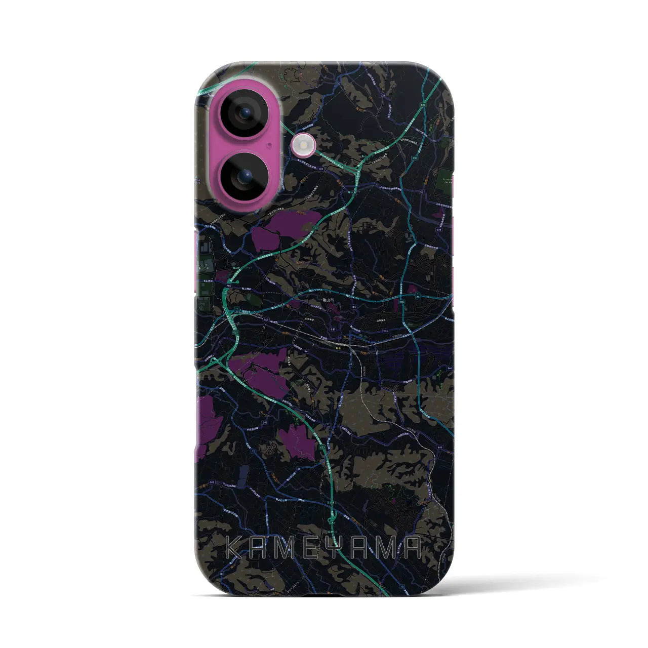 【亀山(三重県)】地図柄iPhoneケース(バックカバータイプ)
