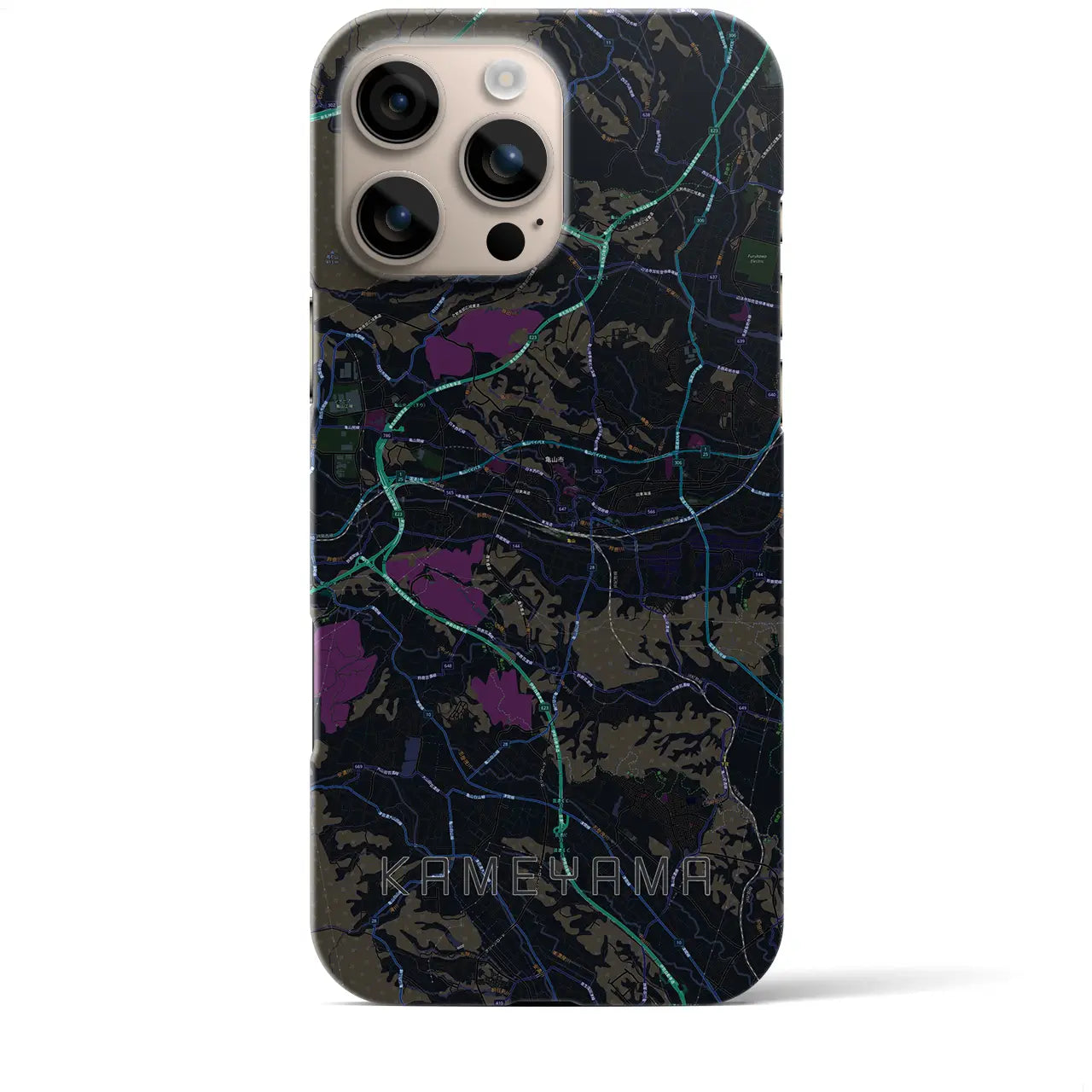 【亀山(三重県)】地図柄iPhoneケース(バックカバータイプ)