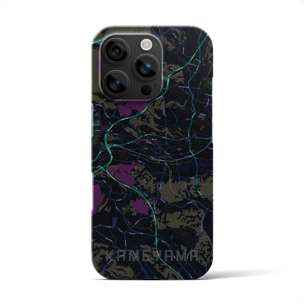 【亀山(三重県)】地図柄iPhoneケース(バックカバータイプ)