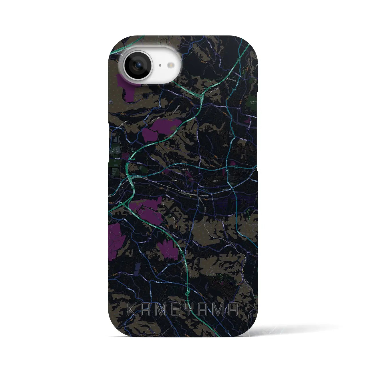 【亀山(三重県)】地図柄iPhoneケース(バックカバータイプ)