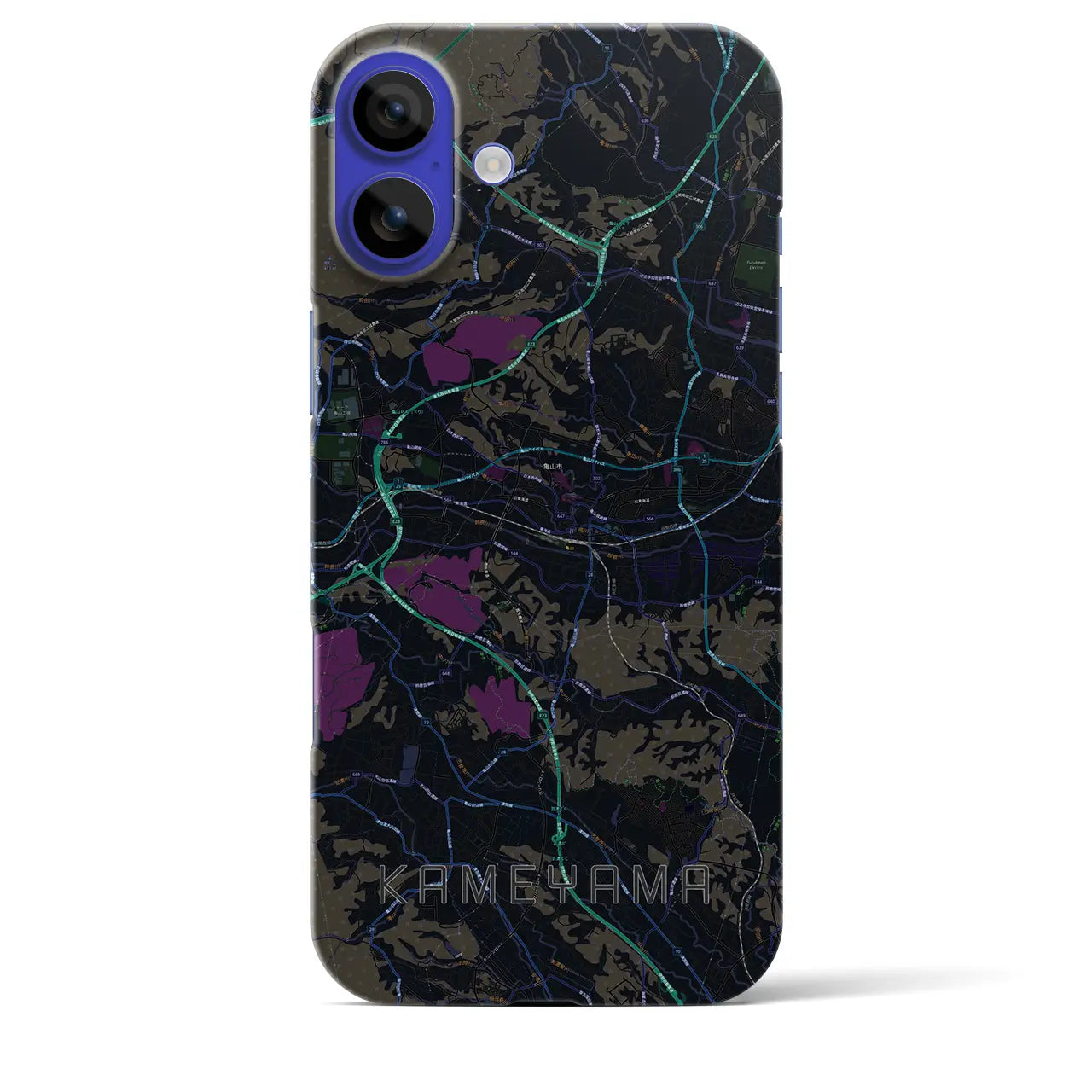 【亀山(三重県)】地図柄iPhoneケース(バックカバータイプ)