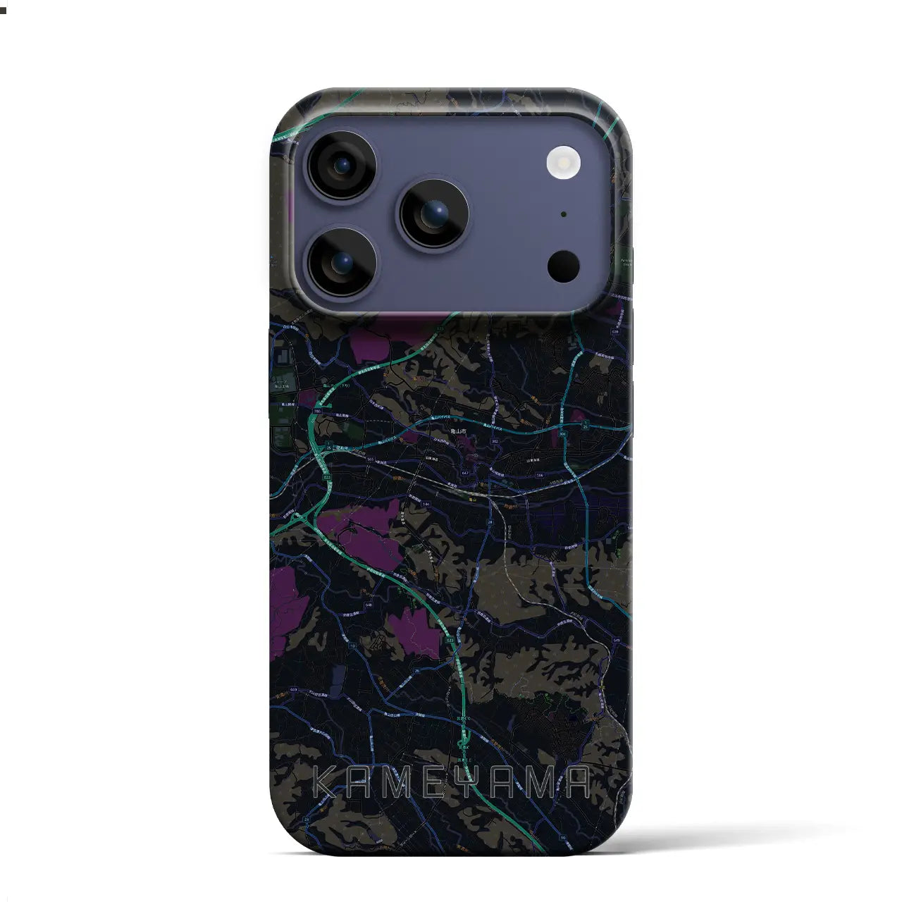 【亀山(三重県)】地図柄iPhoneケース(バックカバータイプ)