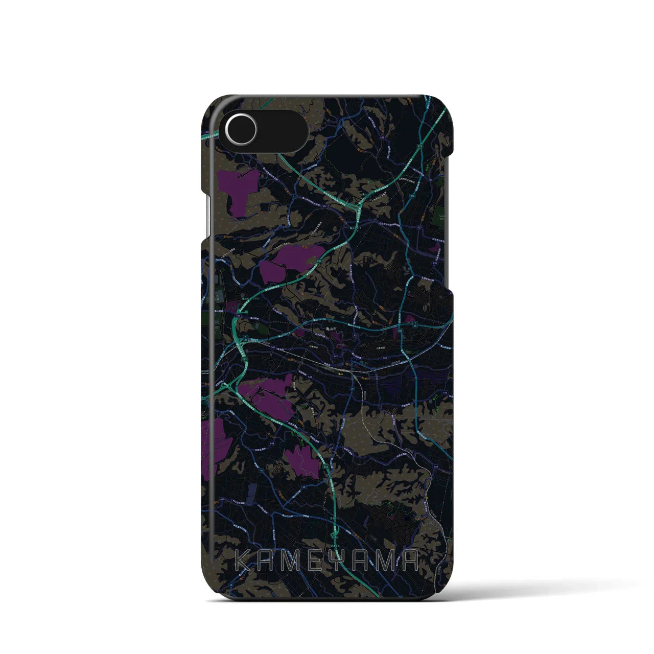 【亀山(三重県)】地図柄iPhoneケース(バックカバータイプ)