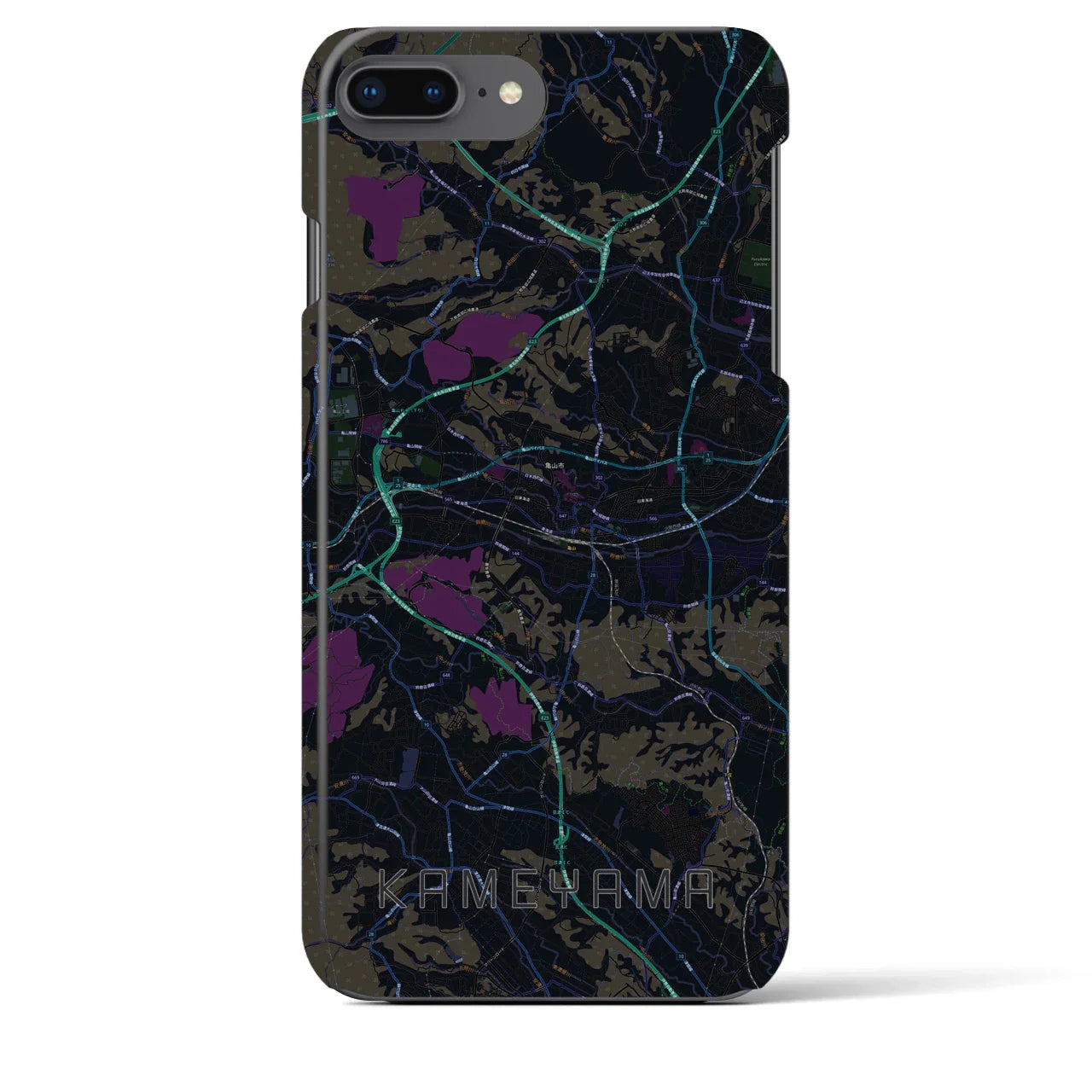【亀山(三重県)】地図柄iPhoneケース(バックカバータイプ)