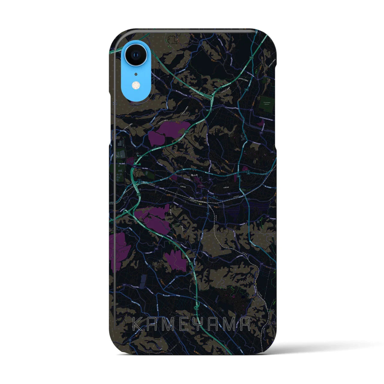 【亀山(三重県)】地図柄iPhoneケース(バックカバータイプ)