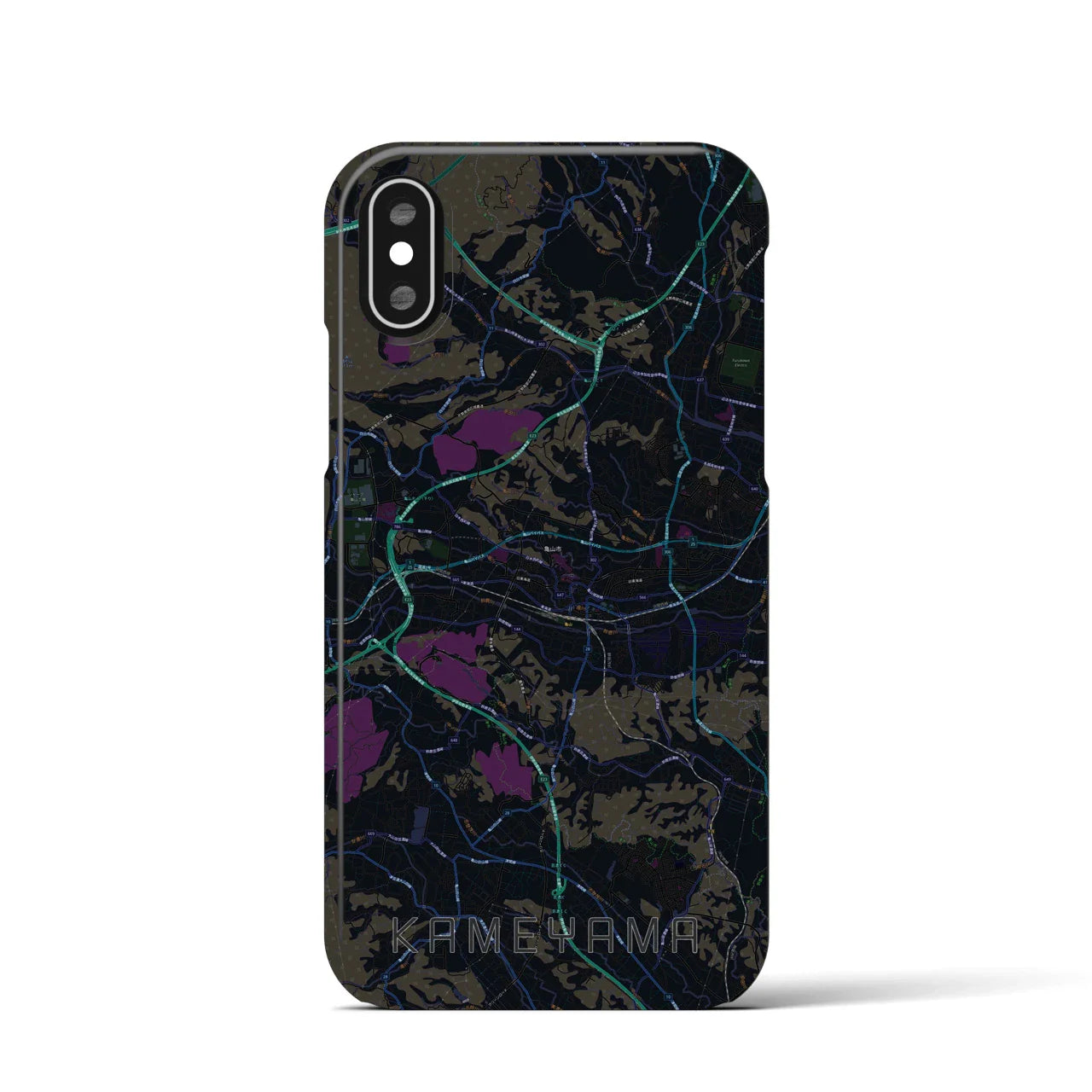 【亀山(三重県)】地図柄iPhoneケース(バックカバータイプ)