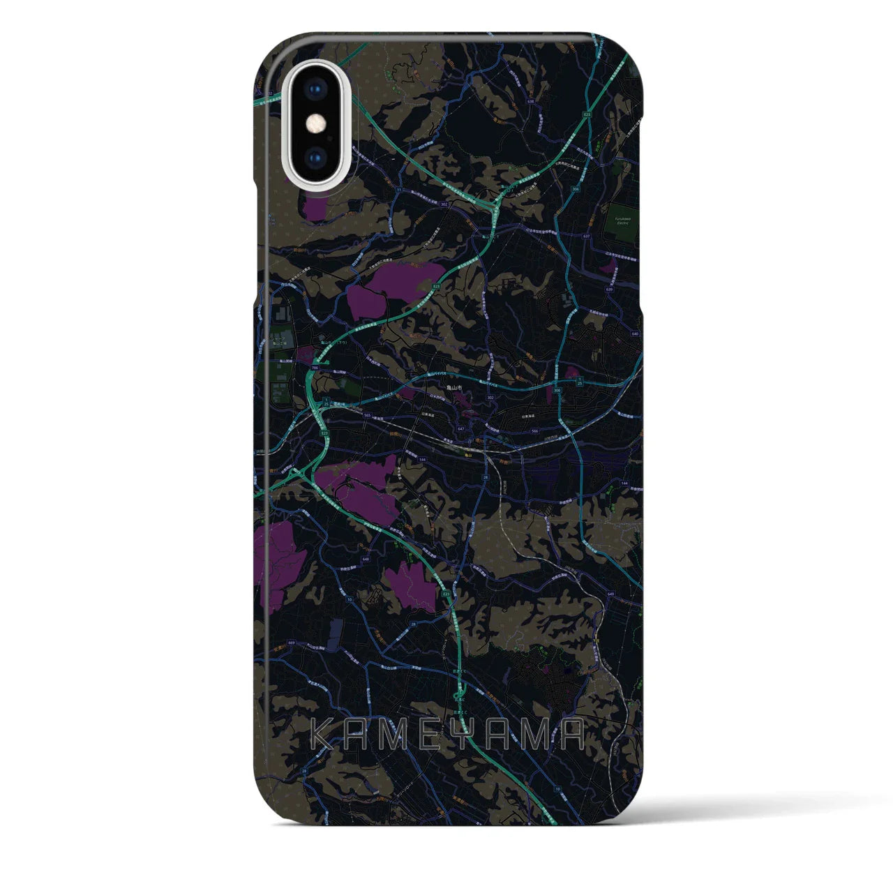 【亀山(三重県)】地図柄iPhoneケース(バックカバータイプ)