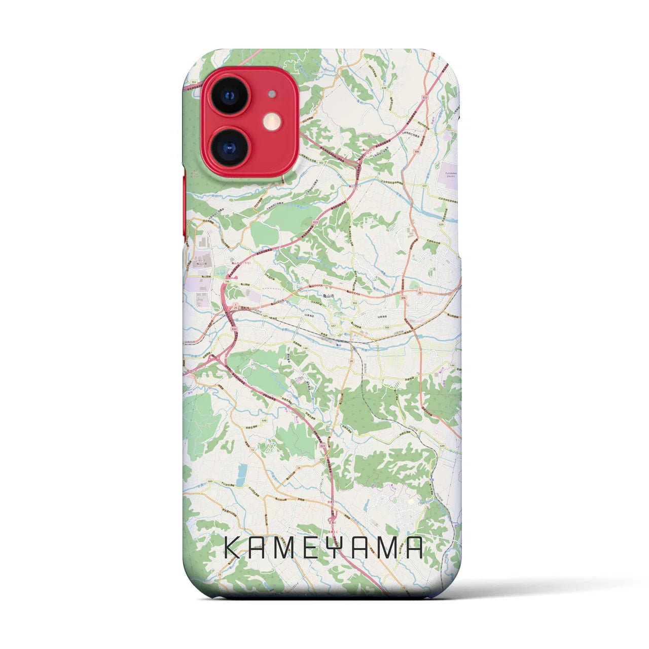 【亀山(三重県)】地図柄iPhoneケース(バックカバータイプ)