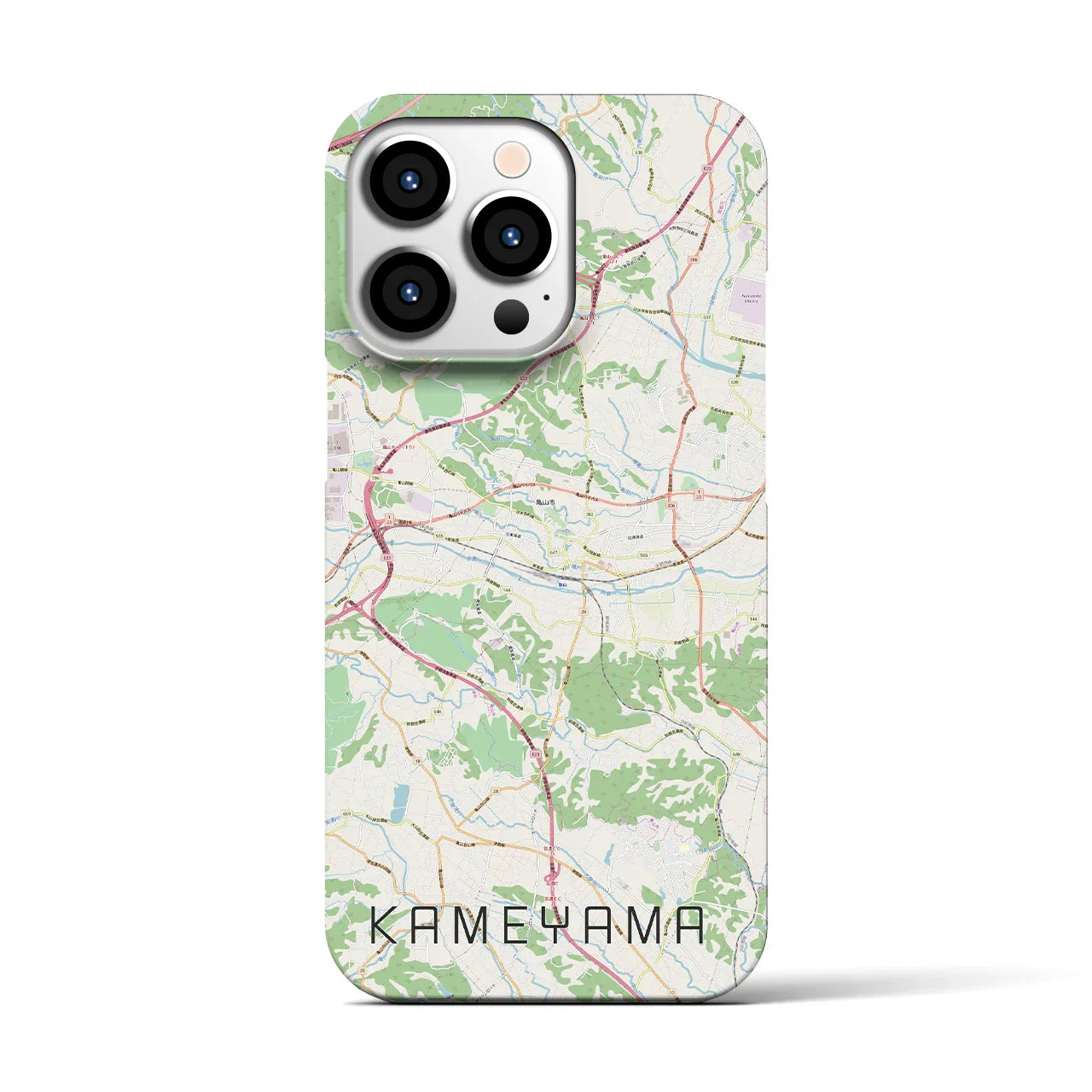 【亀山(三重県)】地図柄iPhoneケース(バックカバータイプ)