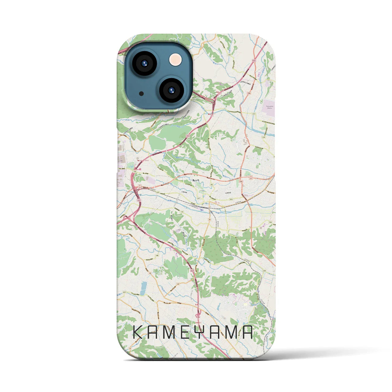 【亀山(三重県)】地図柄iPhoneケース(バックカバータイプ)