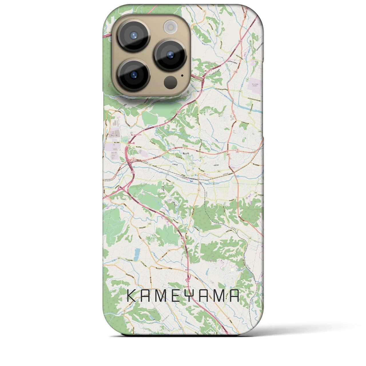 【亀山(三重県)】地図柄iPhoneケース(バックカバータイプ)