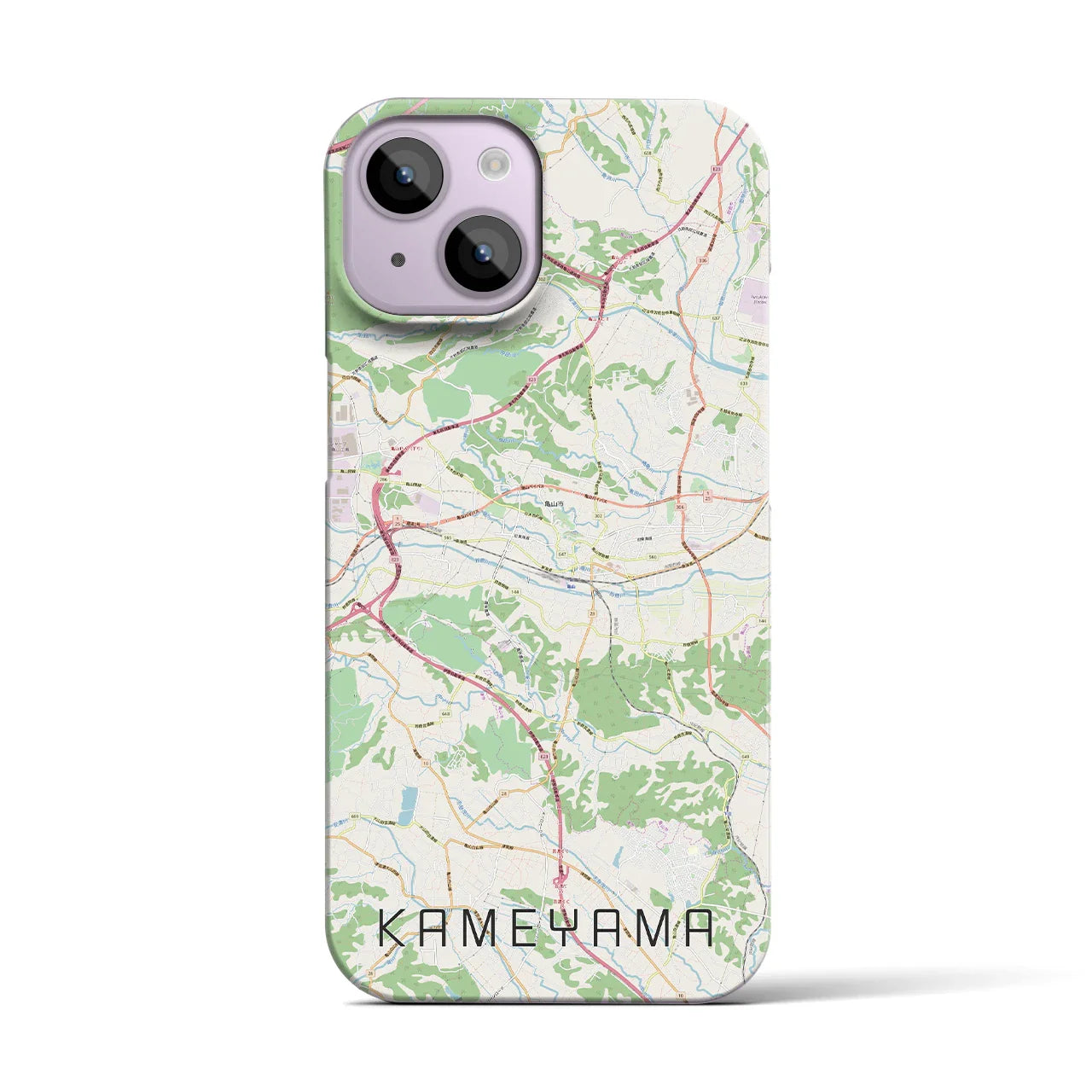 【亀山(三重県)】地図柄iPhoneケース(バックカバータイプ)