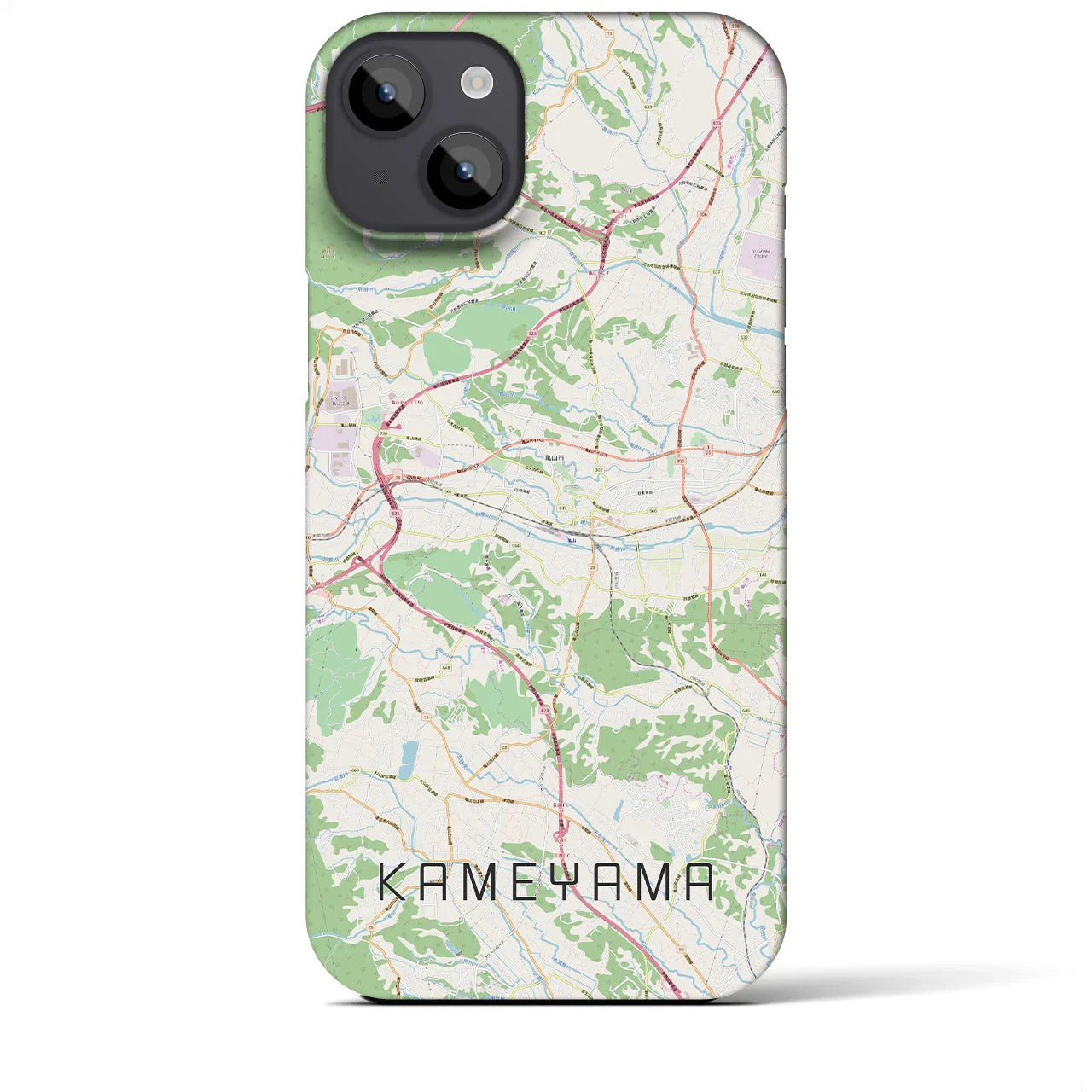 【亀山(三重県)】地図柄iPhoneケース(バックカバータイプ)