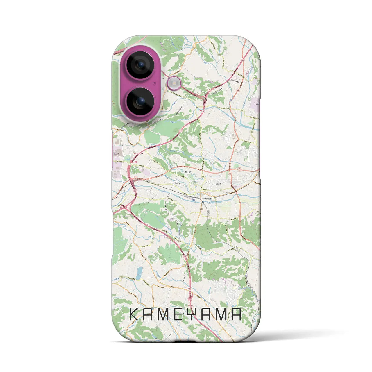 【亀山(三重県)】地図柄iPhoneケース(バックカバータイプ)