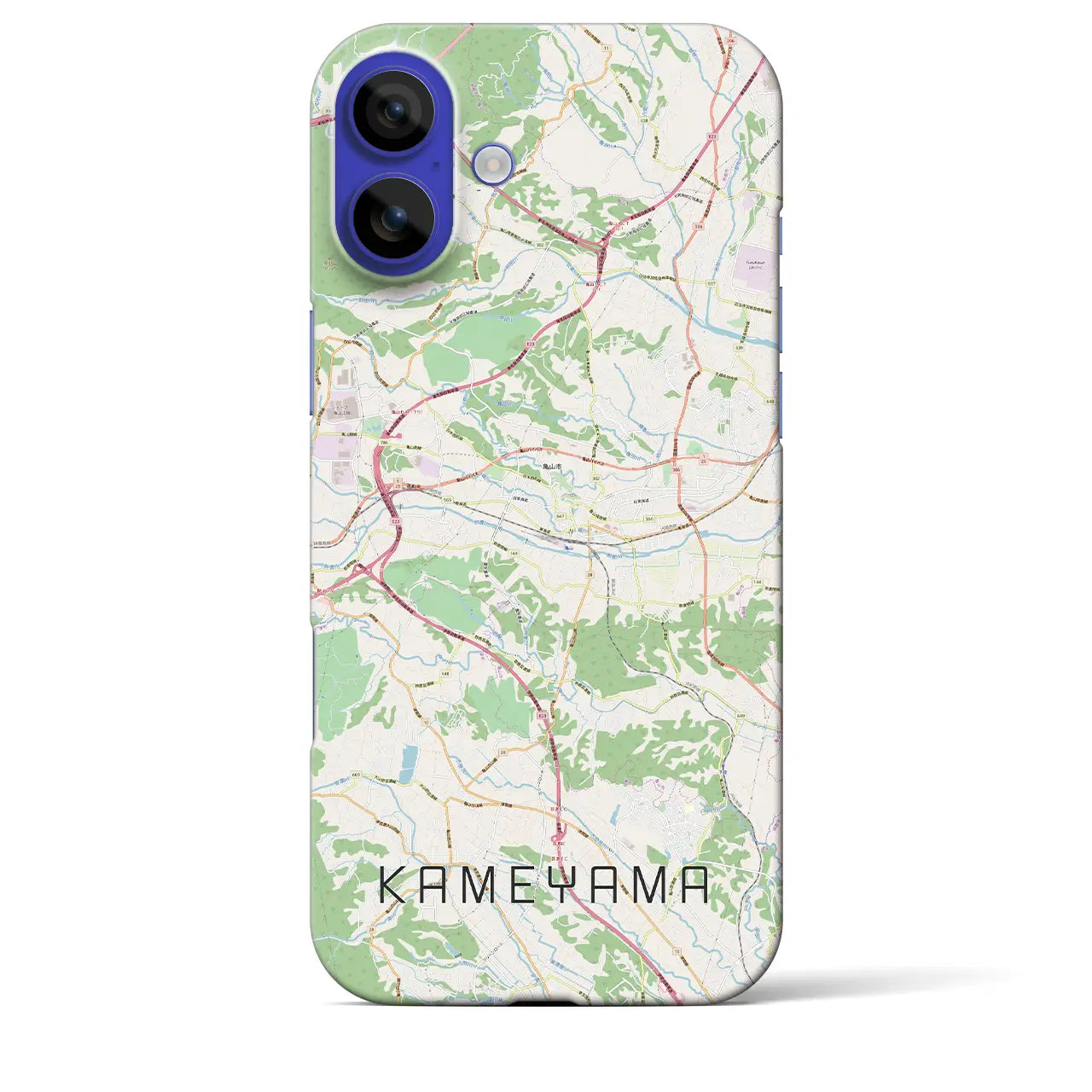 【亀山(三重県)】地図柄iPhoneケース(バックカバータイプ)