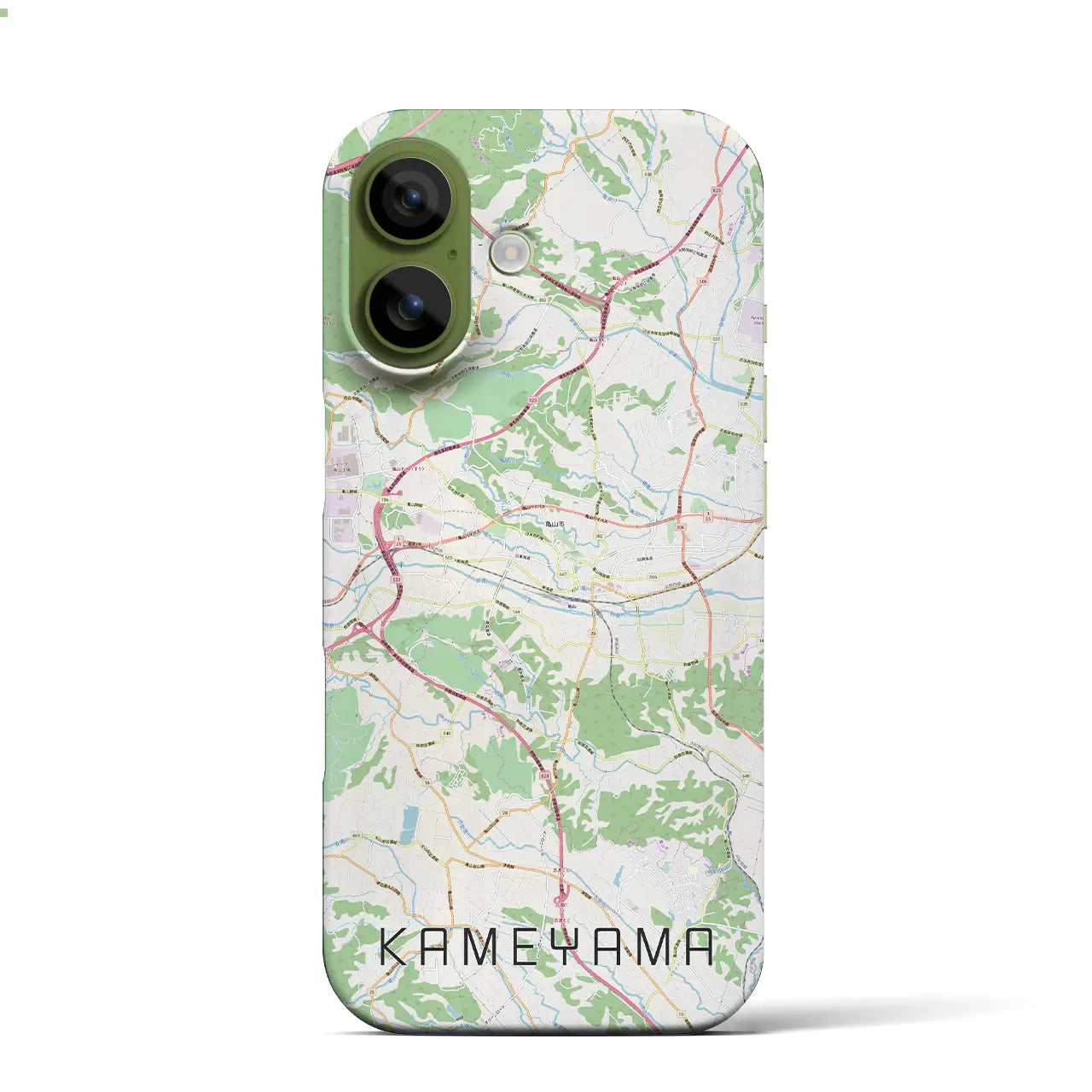 【亀山(三重県)】地図柄iPhoneケース(バックカバータイプ)