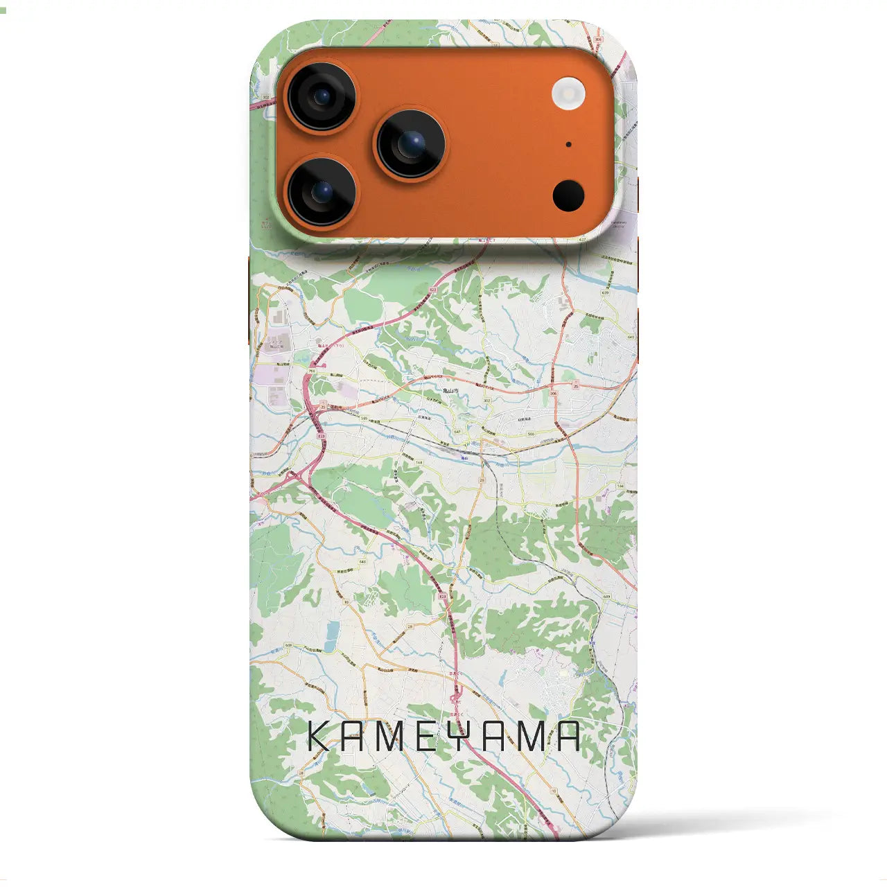 【亀山(三重県)】地図柄iPhoneケース(バックカバータイプ)