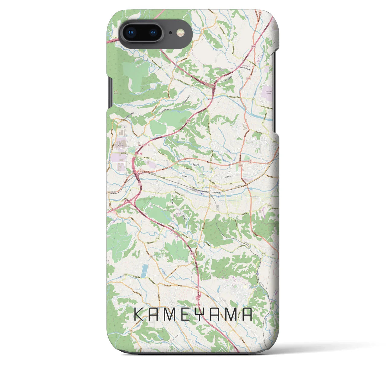 【亀山(三重県)】地図柄iPhoneケース(バックカバータイプ)