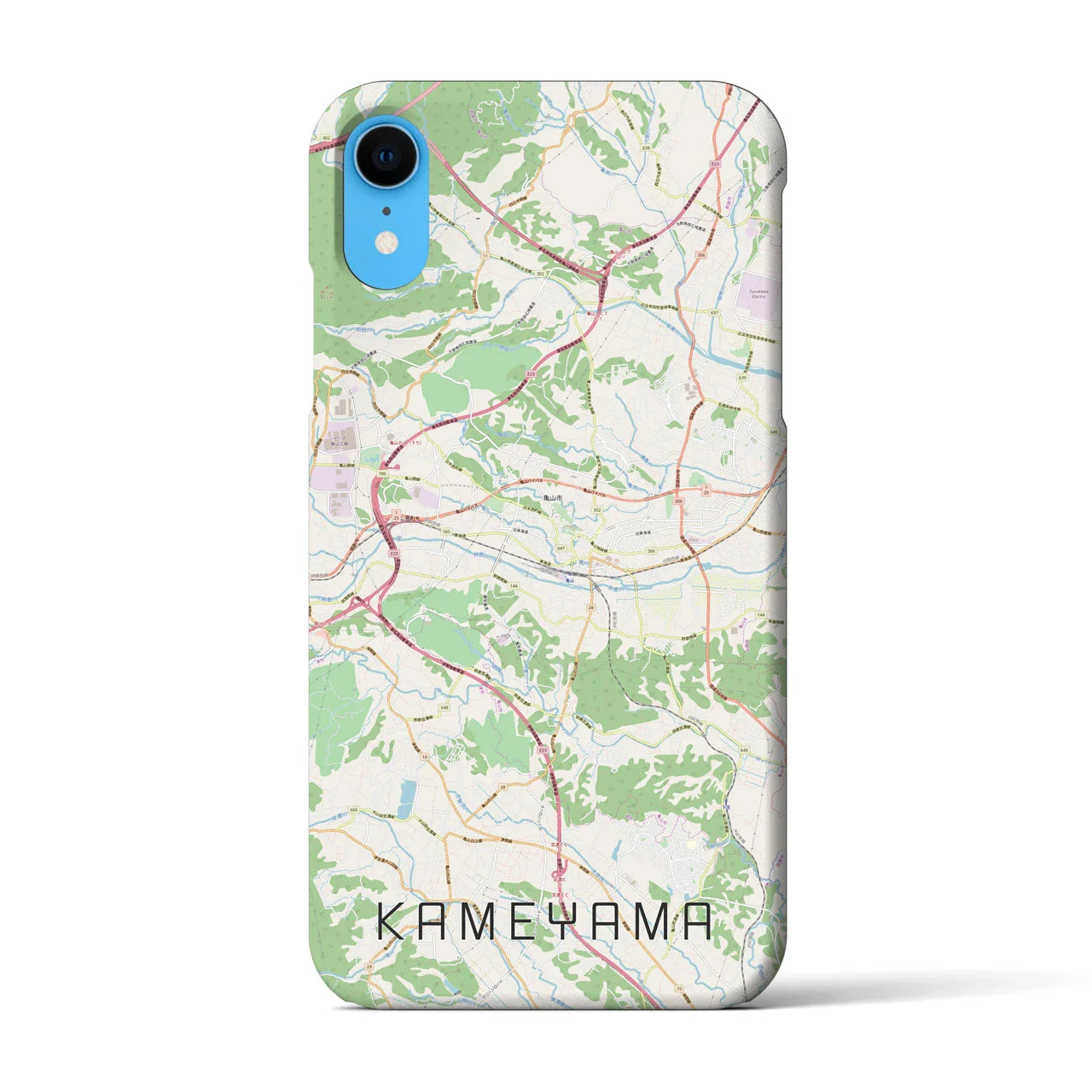 【亀山(三重県)】地図柄iPhoneケース(バックカバータイプ)