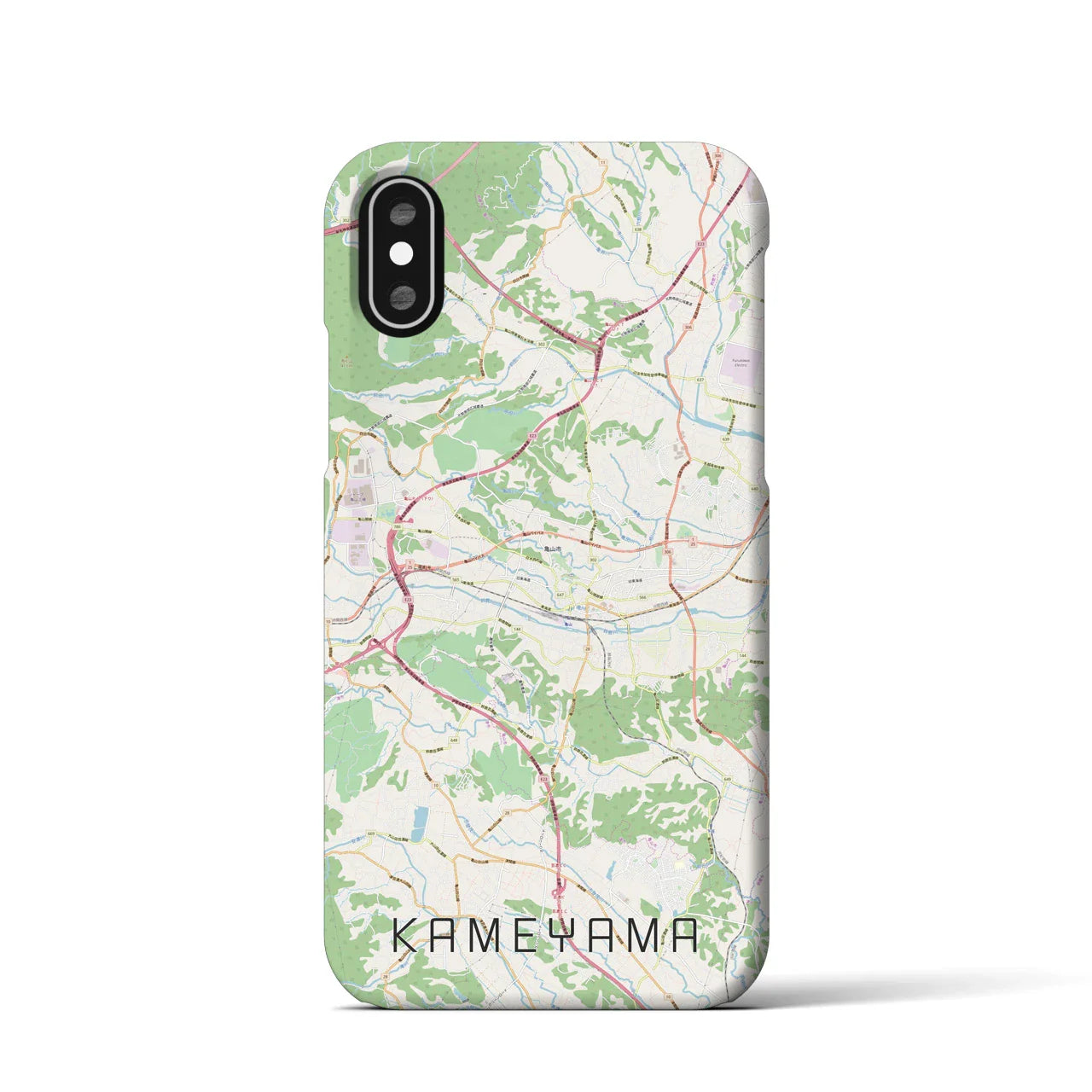 【亀山(三重県)】地図柄iPhoneケース(バックカバータイプ)