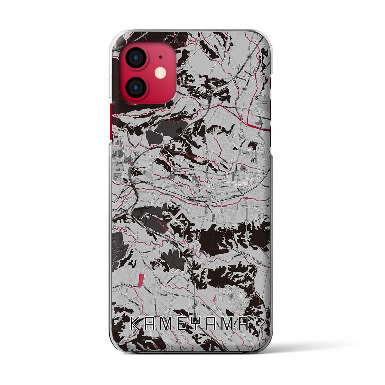 【亀山(三重県)】地図柄iPhoneケース(クリアタイプ)