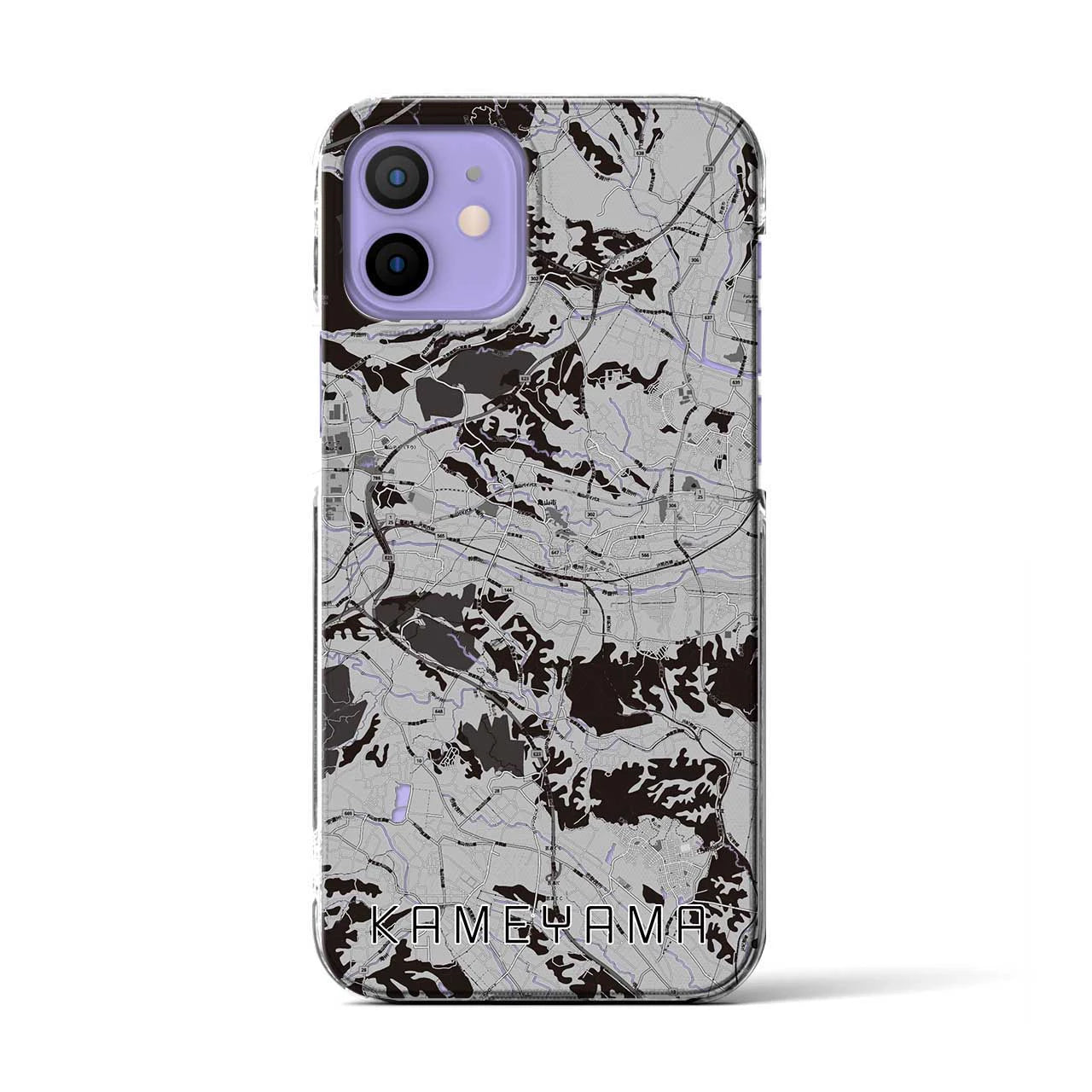 【亀山(三重県)】地図柄iPhoneケース(クリアタイプ)