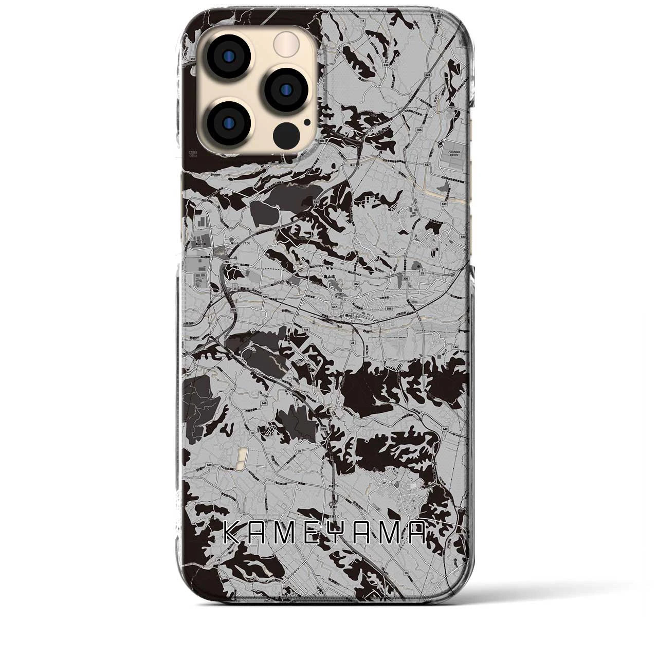 【亀山(三重県)】地図柄iPhoneケース(クリアタイプ)