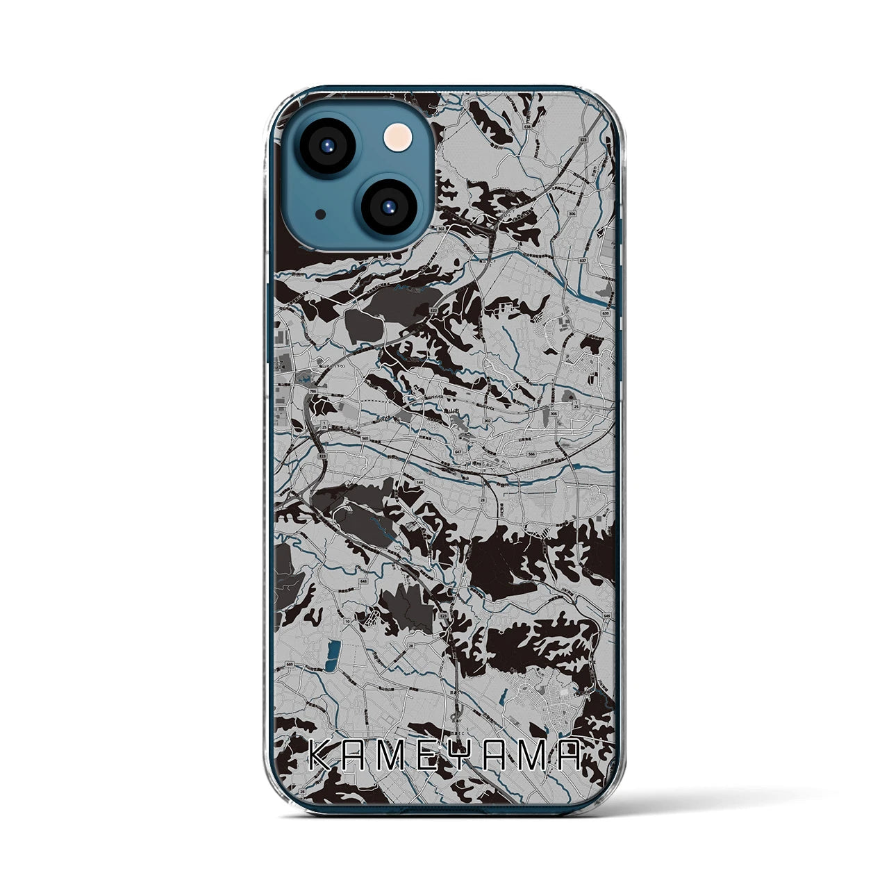 【亀山(三重県)】地図柄iPhoneケース(クリアタイプ)