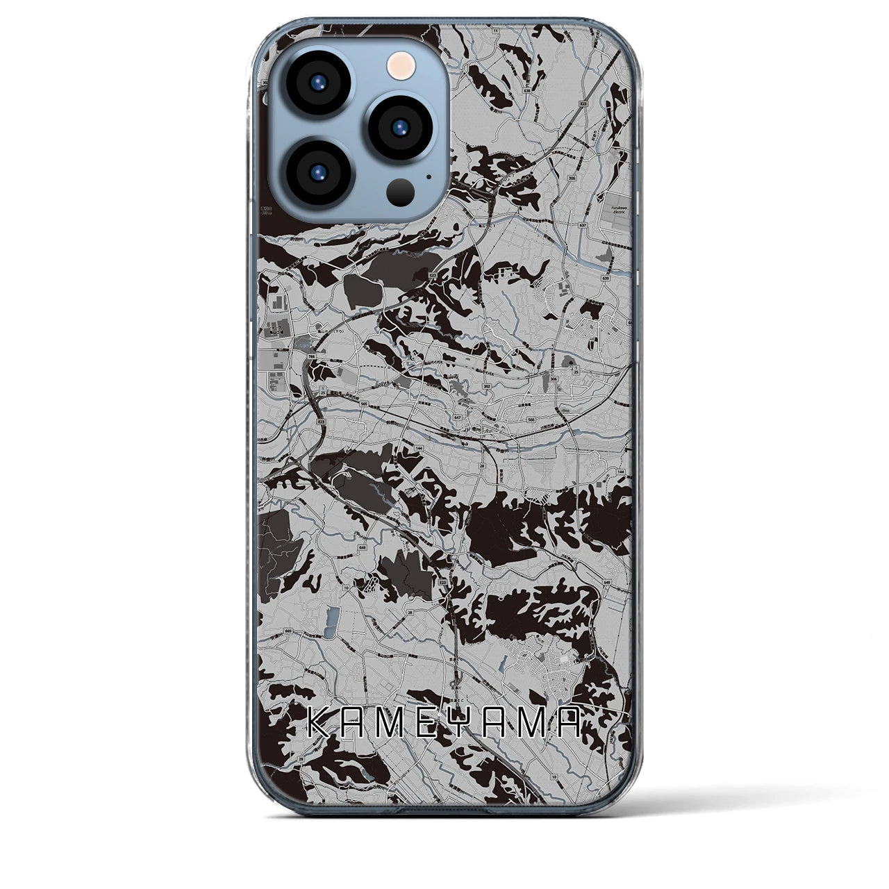 【亀山(三重県)】地図柄iPhoneケース(クリアタイプ)