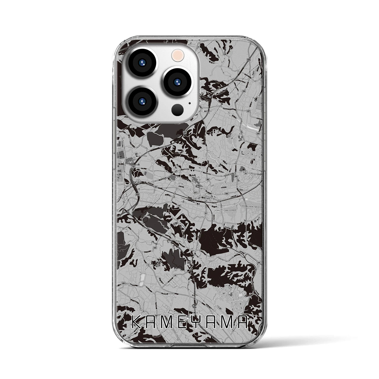 【亀山(三重県)】地図柄iPhoneケース(クリアタイプ)