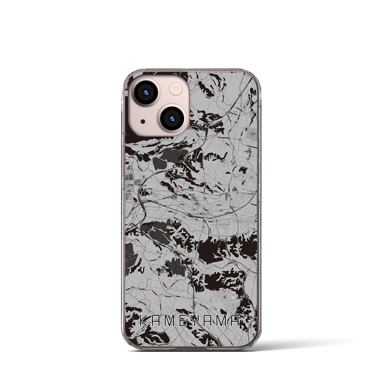 【亀山(三重県)】地図柄iPhoneケース(クリアタイプ)