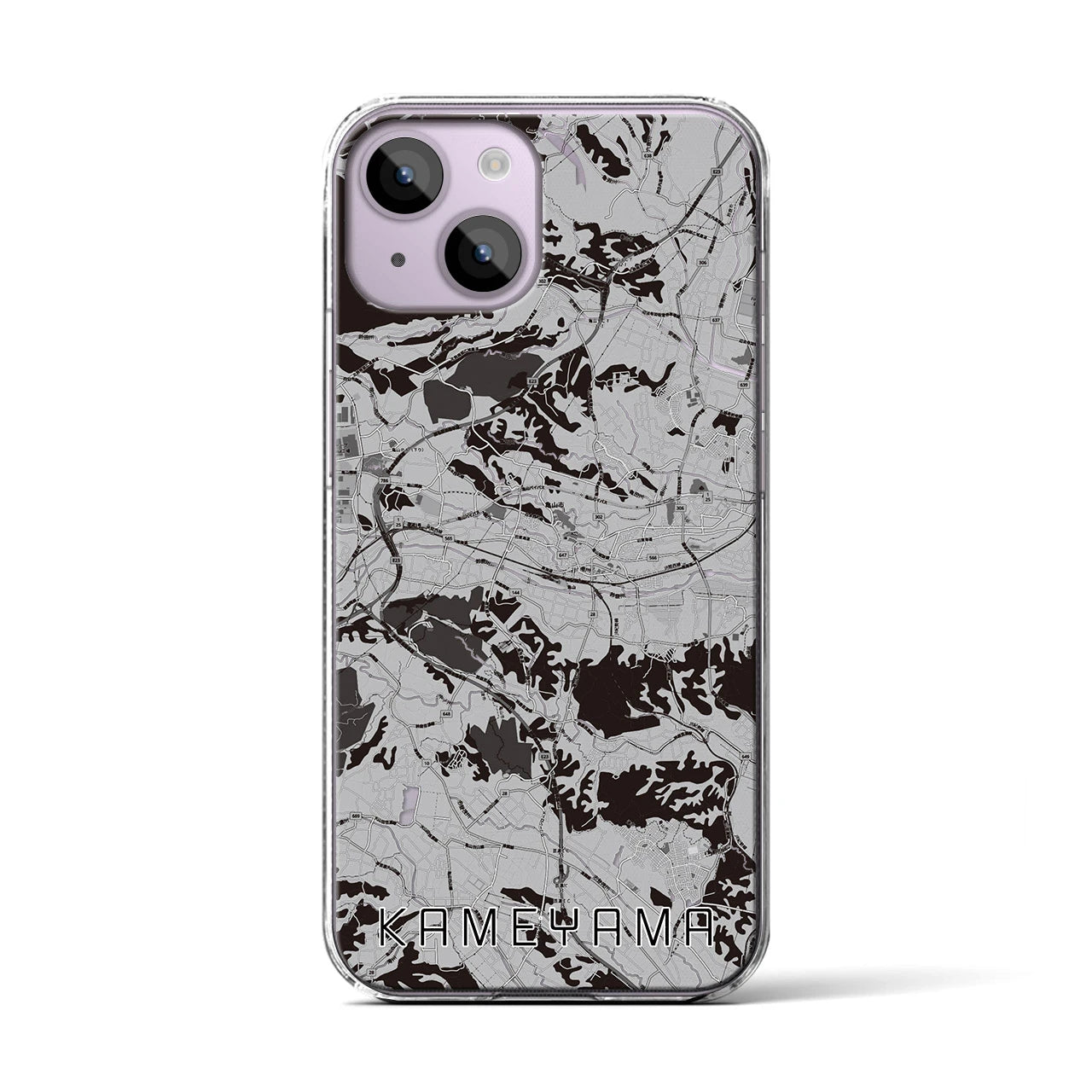 【亀山(三重県)】地図柄iPhoneケース(クリアタイプ)