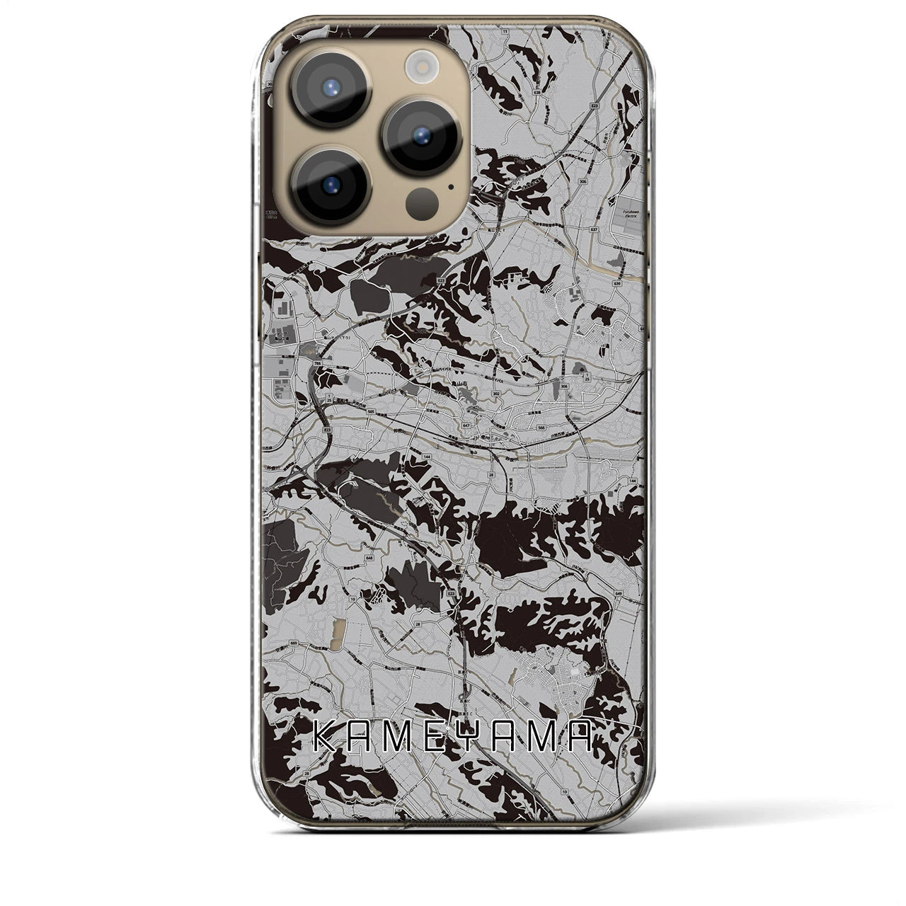 【亀山(三重県)】地図柄iPhoneケース(クリアタイプ)