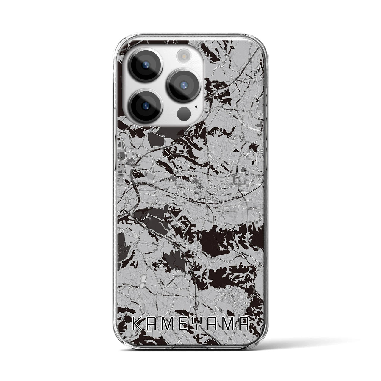 【亀山(三重県)】地図柄iPhoneケース(クリアタイプ)