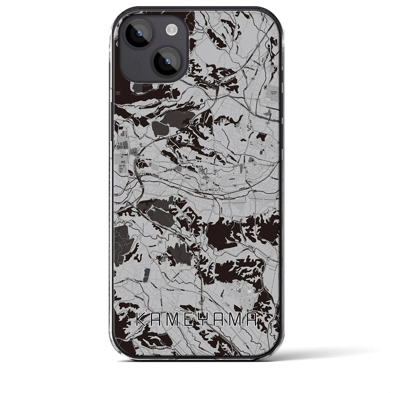 【亀山(三重県)】地図柄iPhoneケース(クリアタイプ)