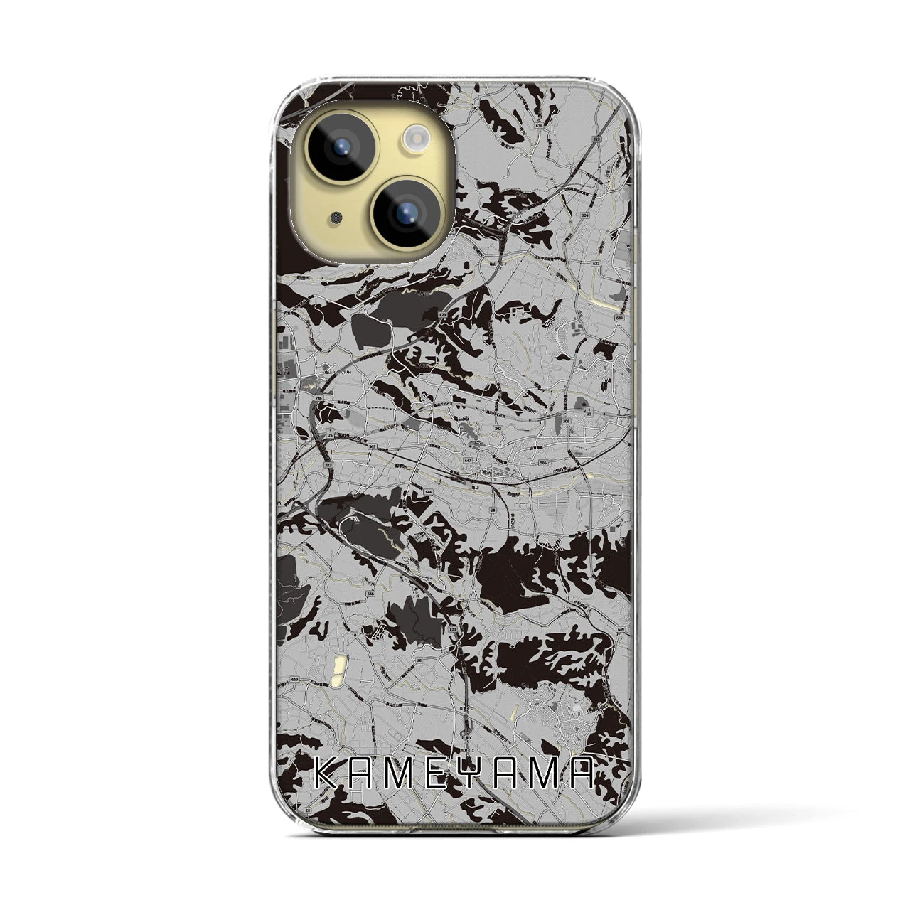 【亀山(三重県)】地図柄iPhoneケース(クリアタイプ)