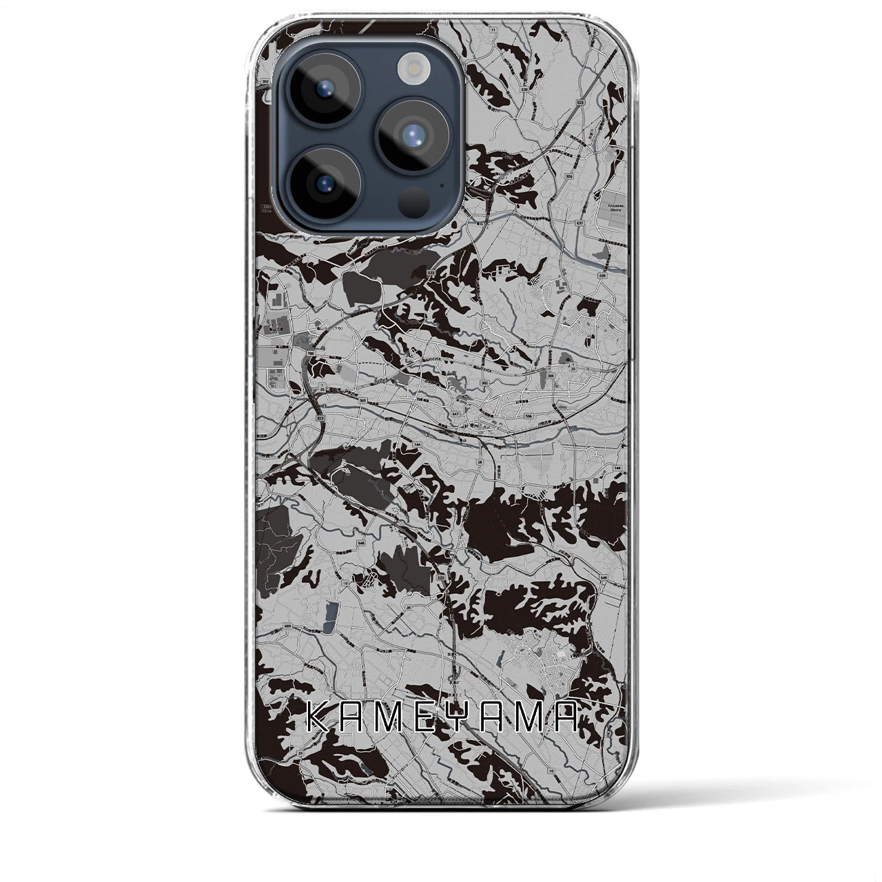 【亀山(三重県)】地図柄iPhoneケース(クリアタイプ)