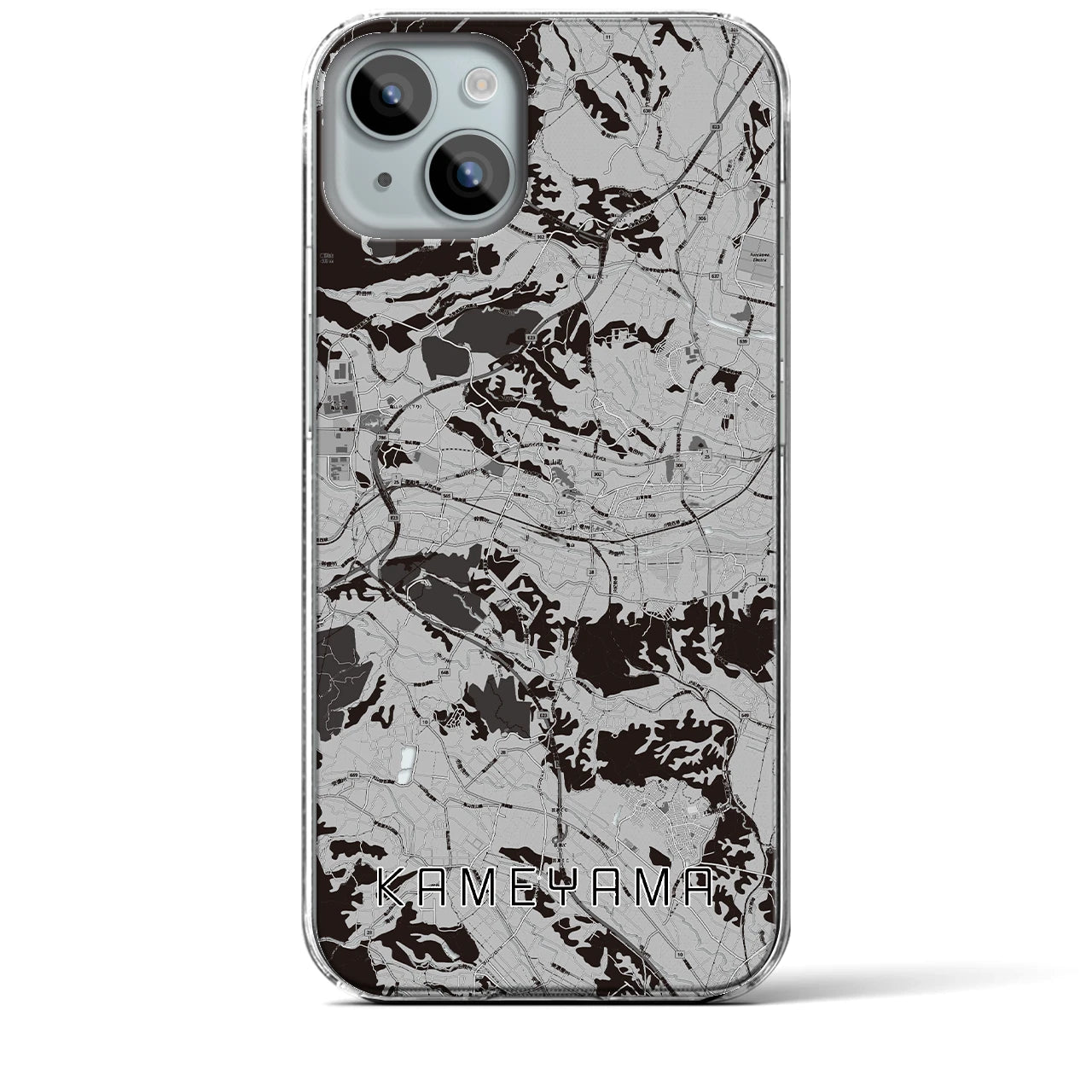 【亀山(三重県)】地図柄iPhoneケース(クリアタイプ)