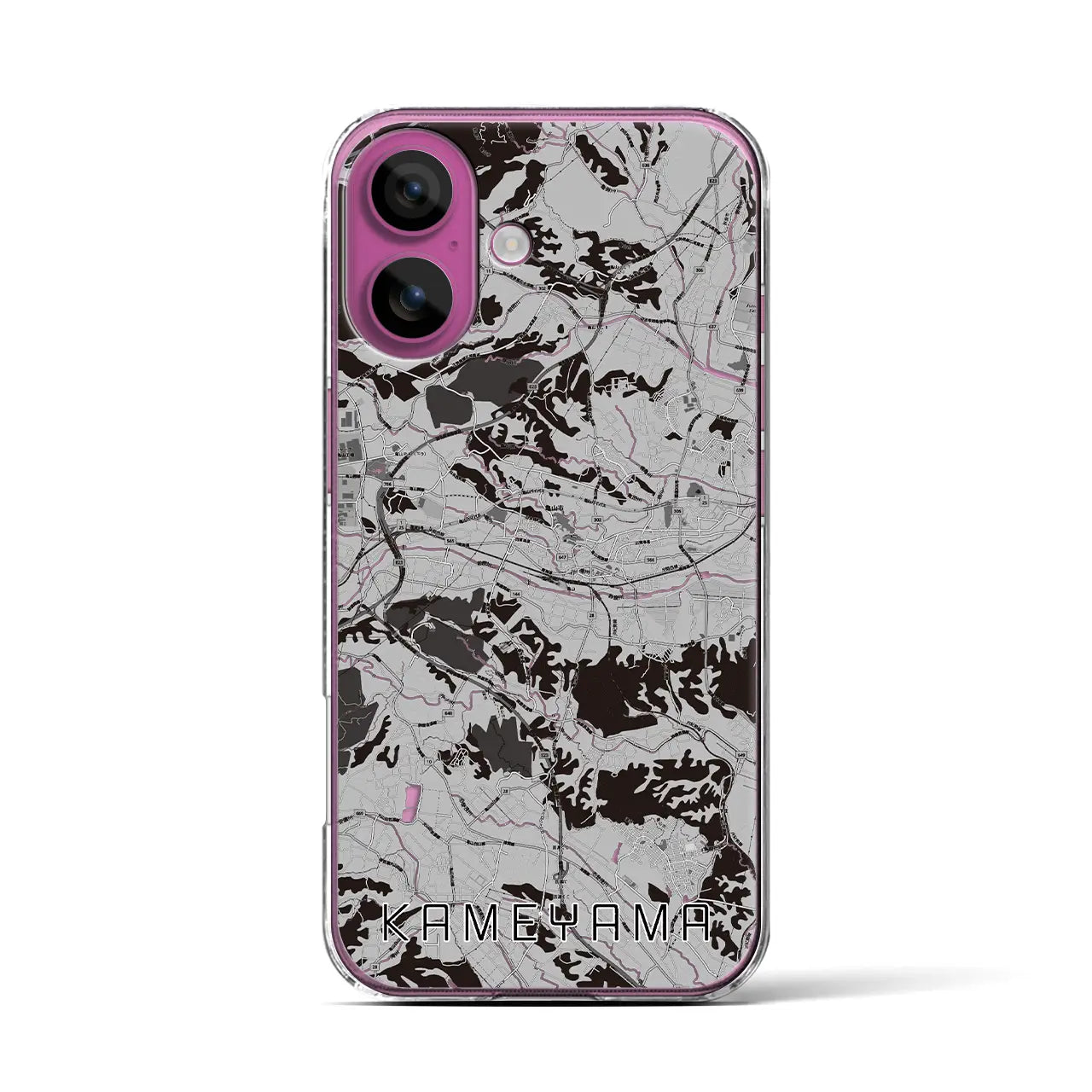 【亀山(三重県)】地図柄iPhoneケース(クリアタイプ)