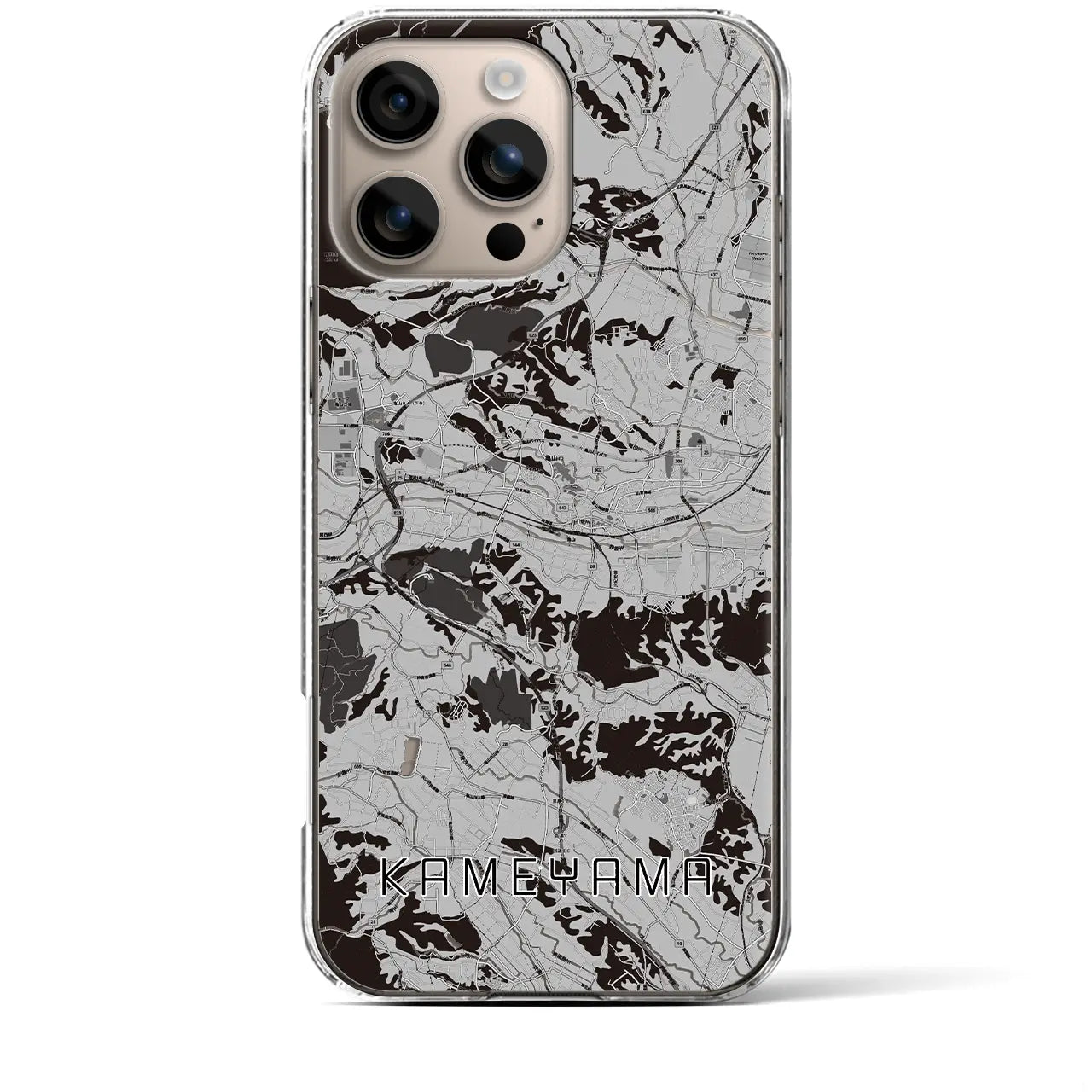 【亀山(三重県)】地図柄iPhoneケース(クリアタイプ)