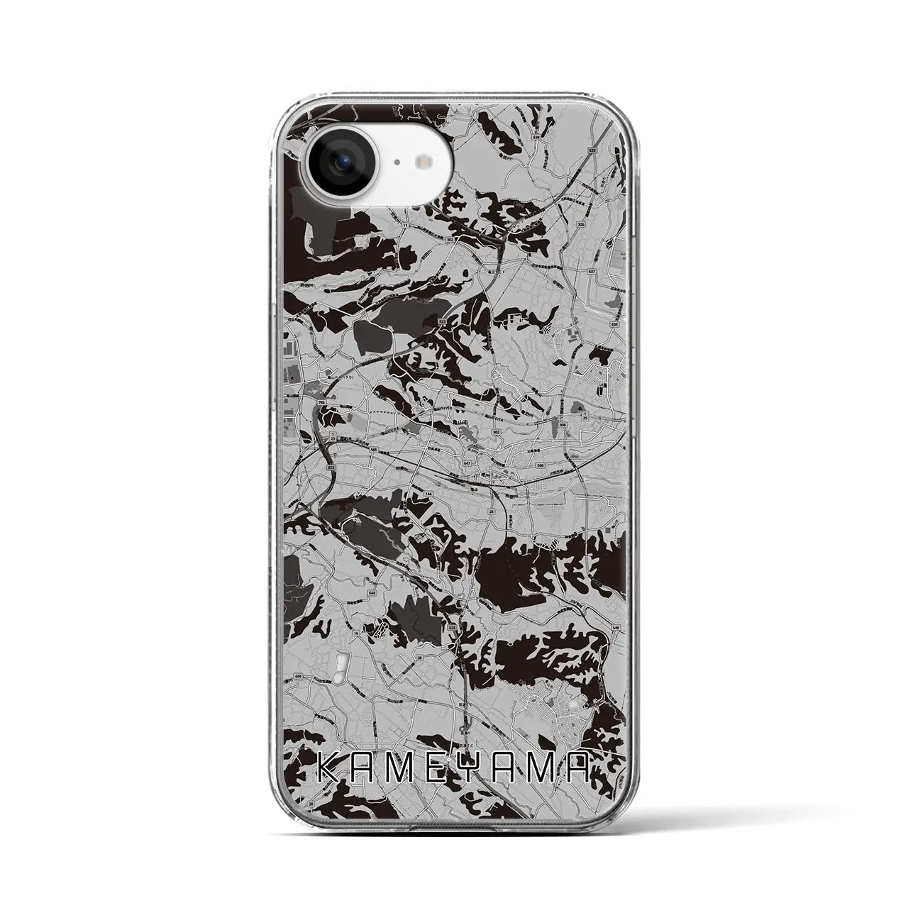 【亀山(三重県)】地図柄iPhoneケース(クリアタイプ)