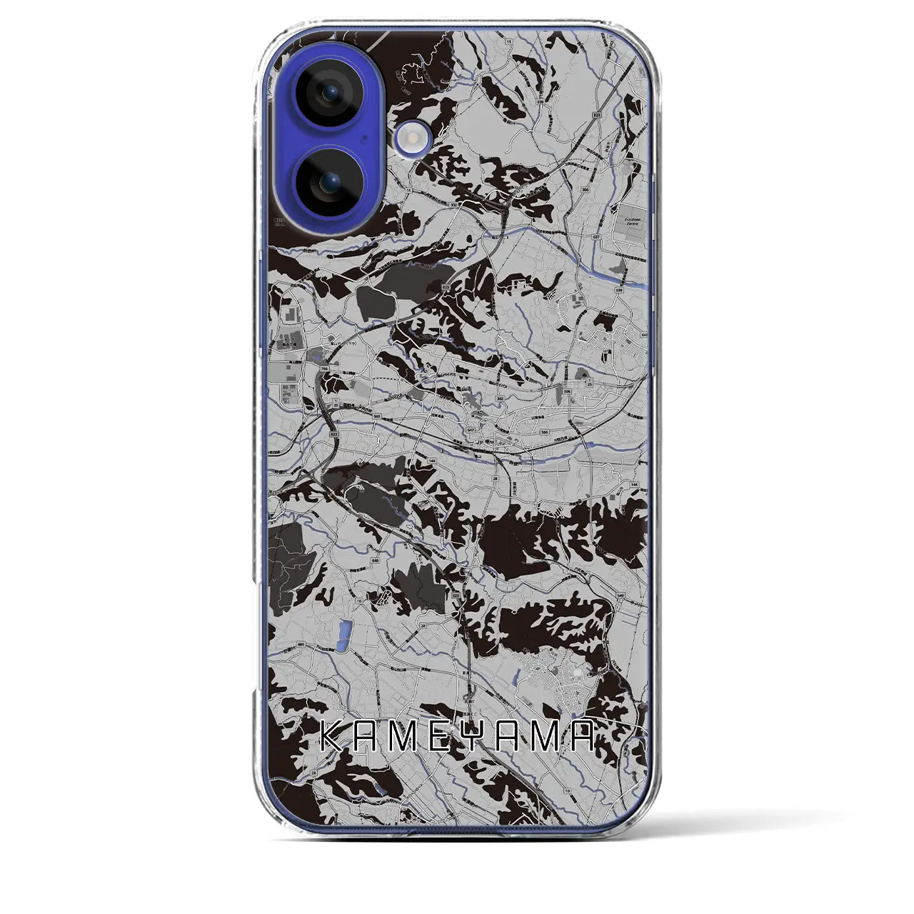 【亀山(三重県)】地図柄iPhoneケース(クリアタイプ)