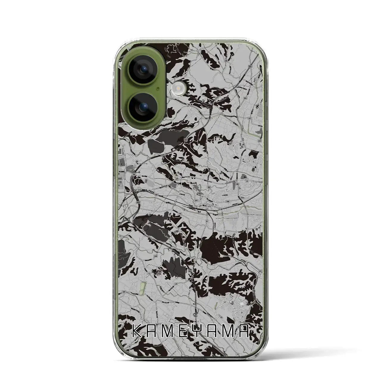 【亀山(三重県)】地図柄iPhoneケース(クリアタイプ)